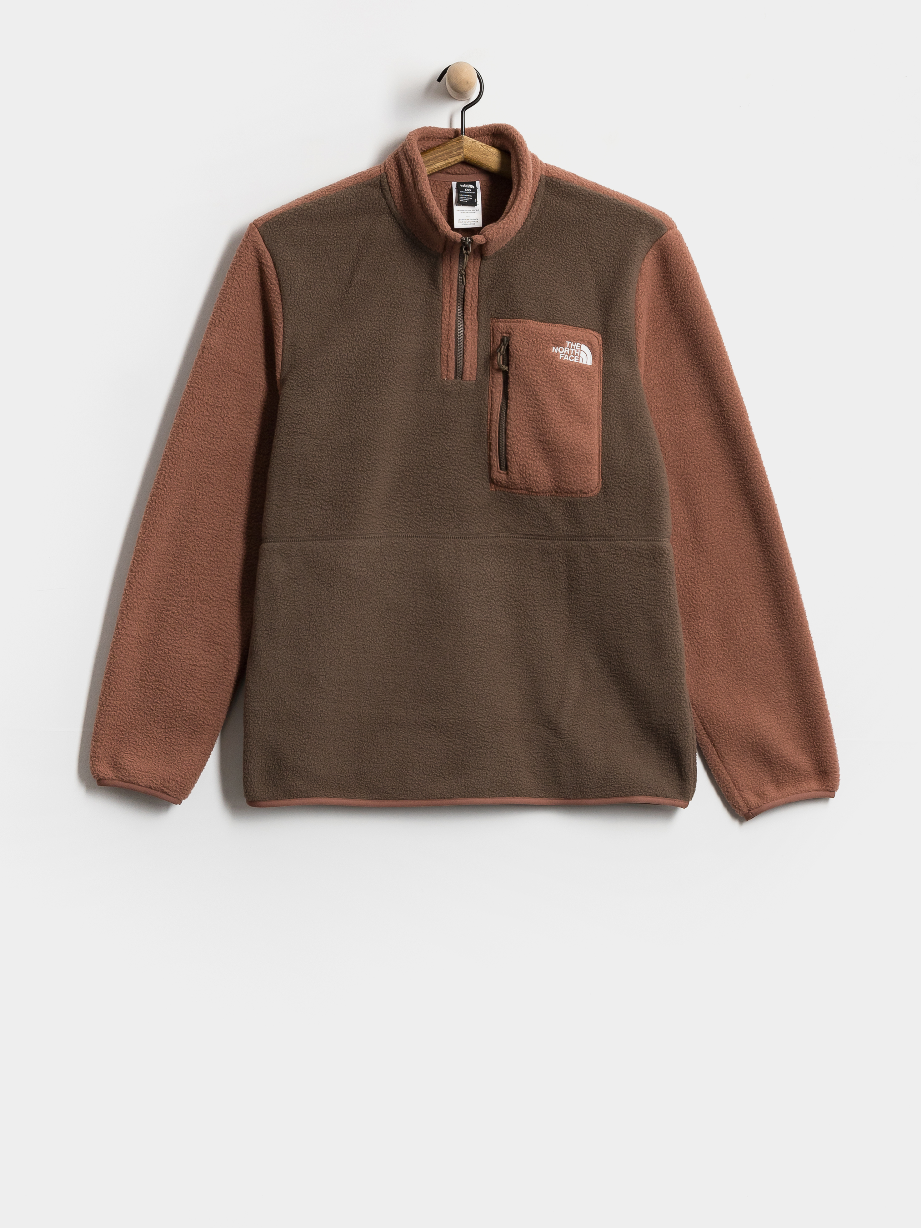 Мъжки Поларени суитшърт The North Face Yumiori 1/4 Zip (smokey brown/copper sil)