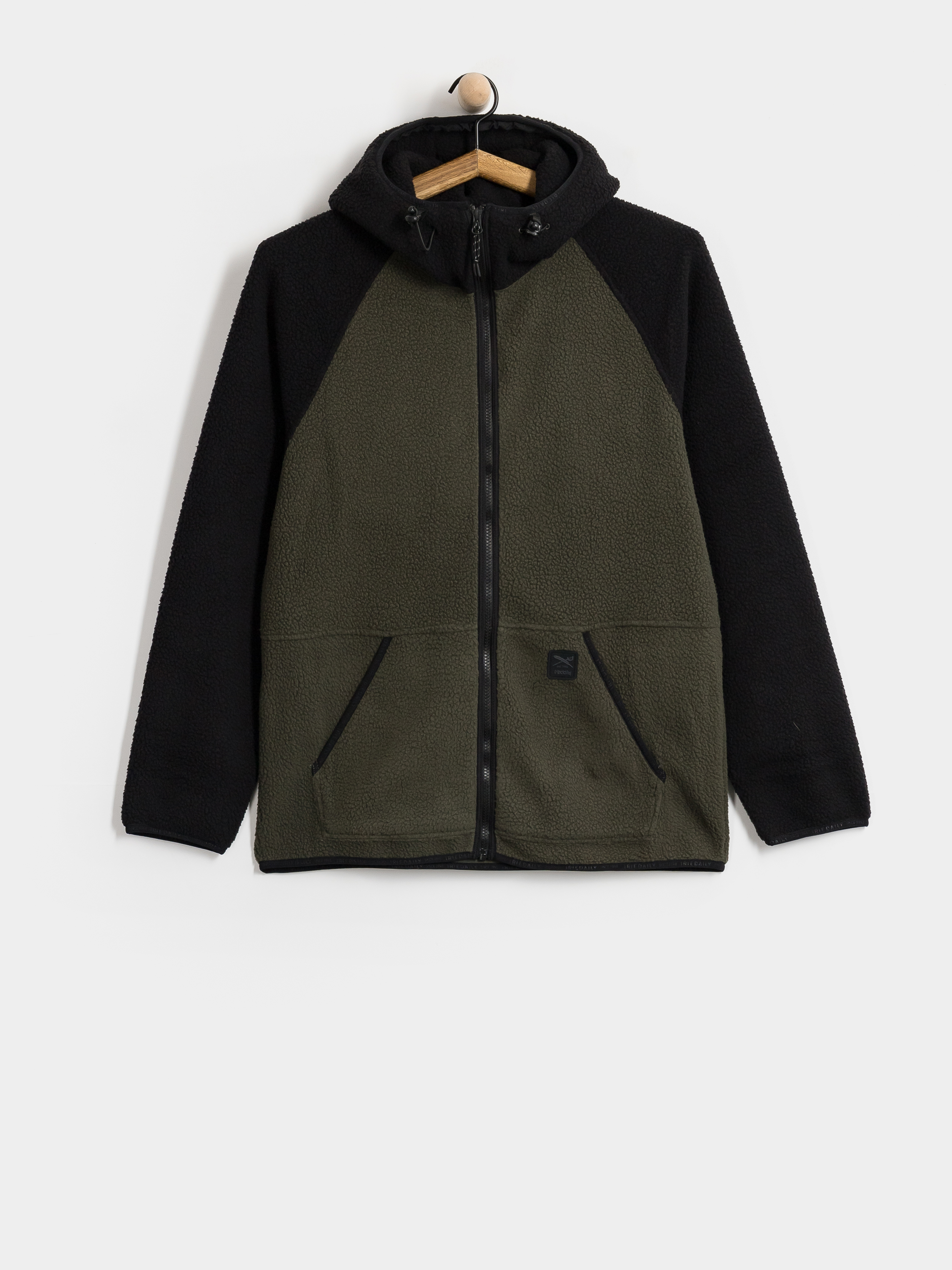 Мъжки Поларени суитшърт Iriedaily Quentin Fleece (black olive)