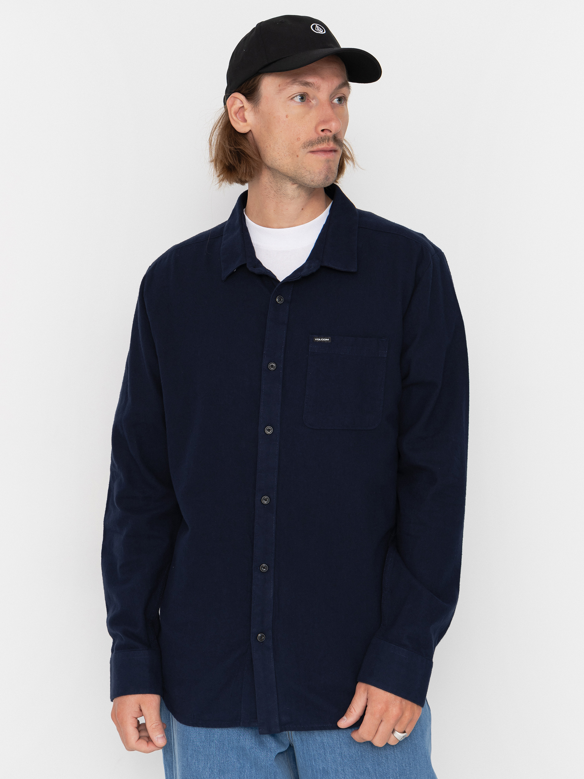 u0420u0438u0437u0430 Volcom Caden Solid Ls (marine)