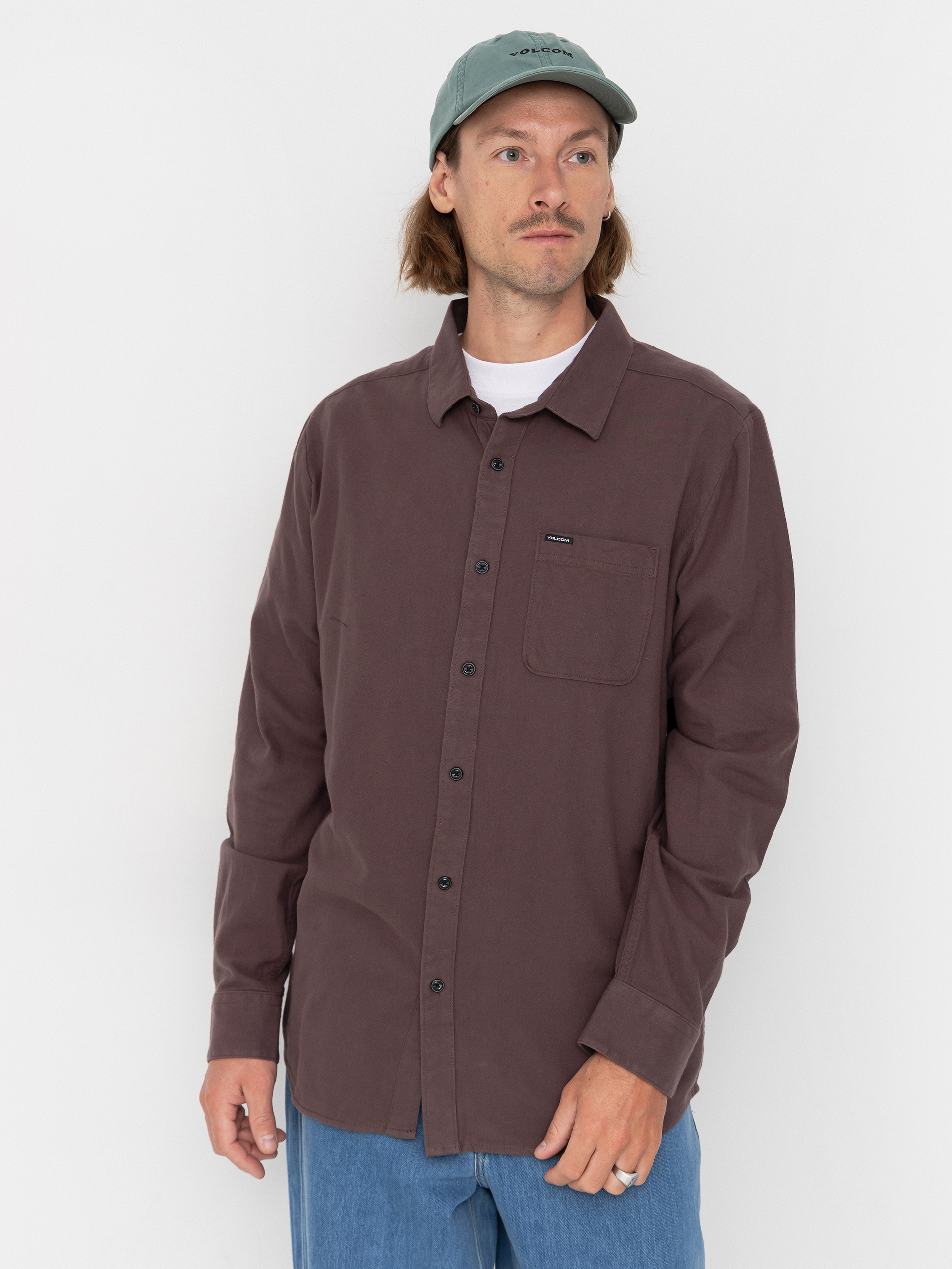 Риза Volcom Caden Solid Ls (raisin)