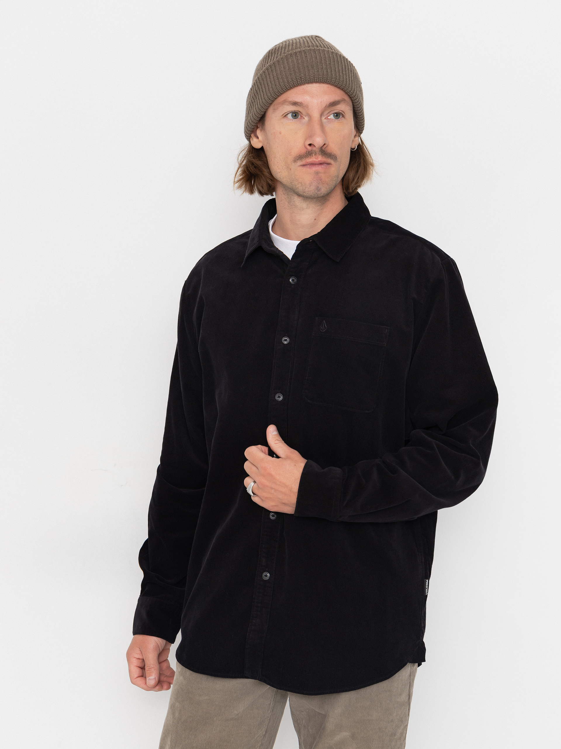 u0420u0438u0437u0430 Volcom Zander Cord Ls (black combo)