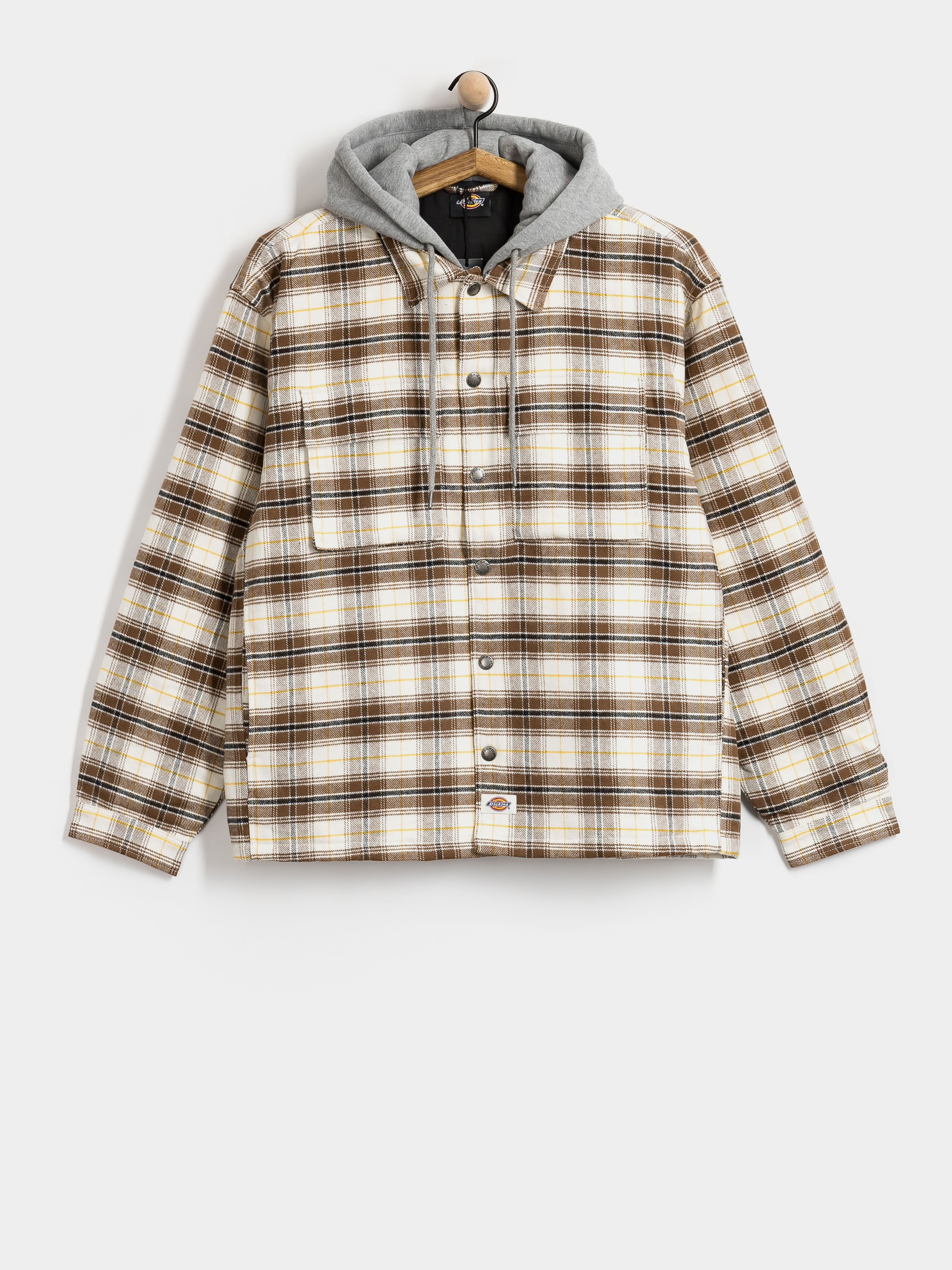 Риза Dickies Eustis Hooded Flannel Shacket (egret)