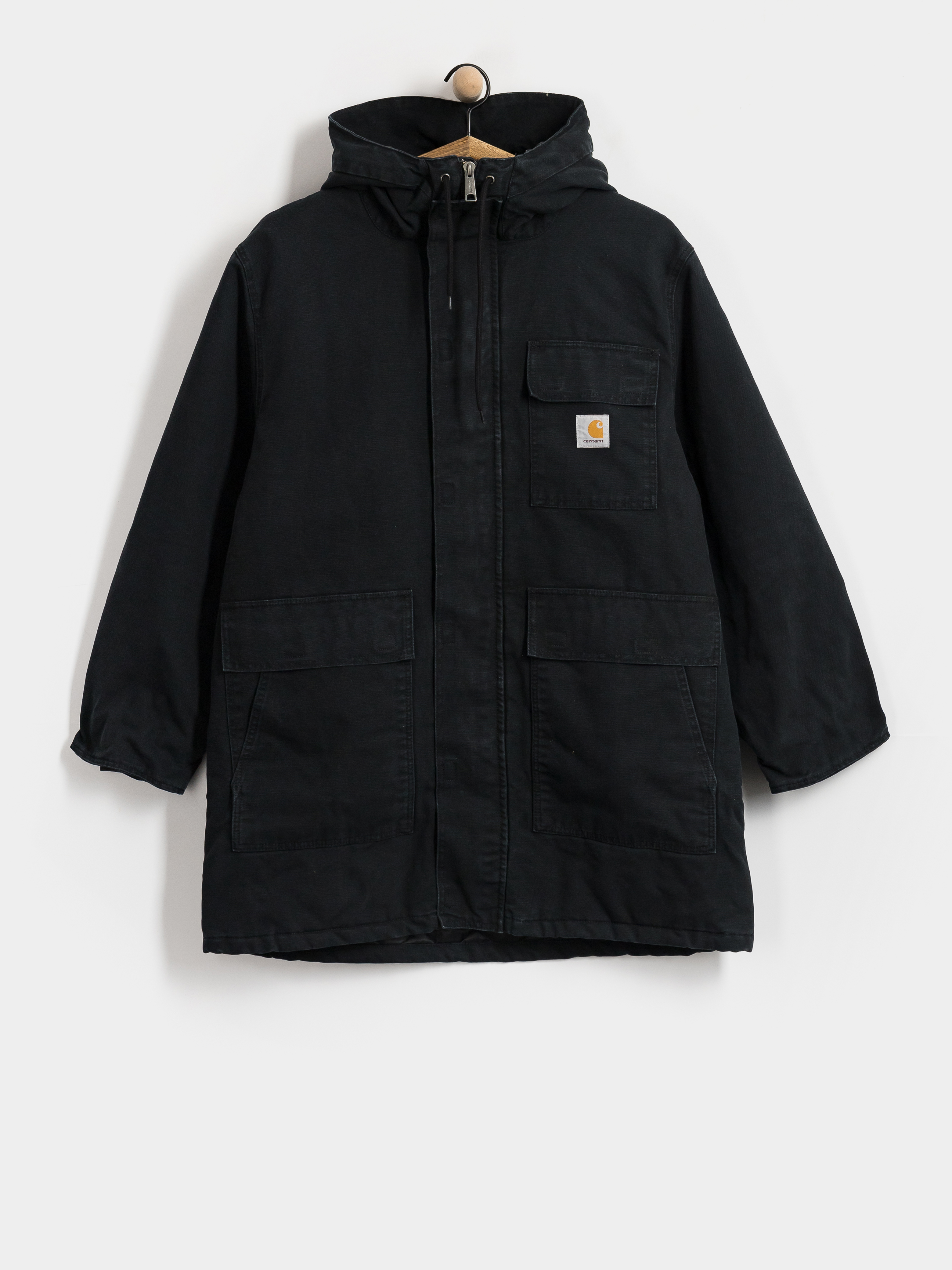 u042fu043au0435 Carhartt WIP Boreal Parka (black/stone canvas)