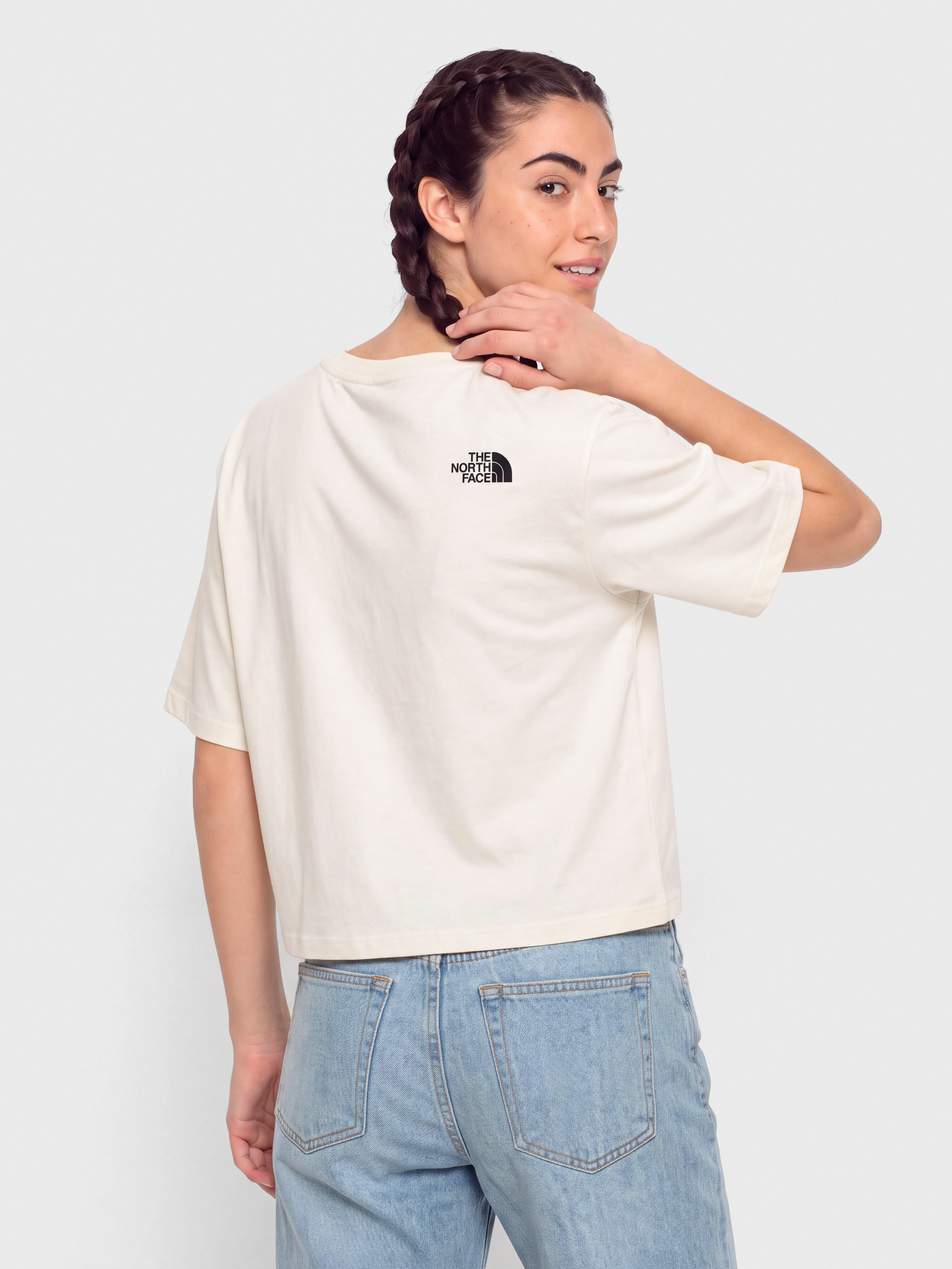 Тениска The North Face Ski Embro Boxy Wmn (white dune)