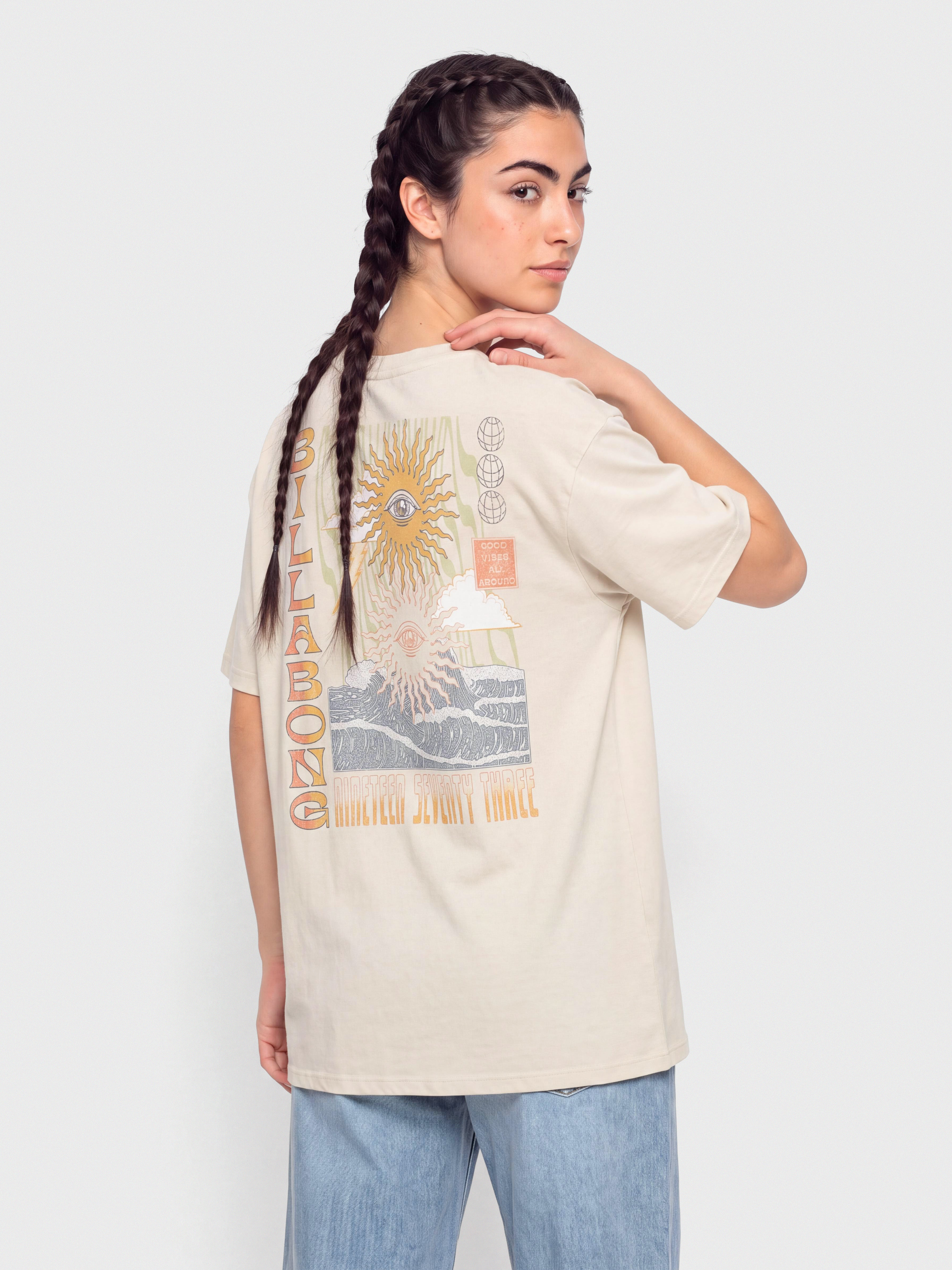 Тениска Billabong Adiv Good Vibes True Boy Wmn (oatmeal)