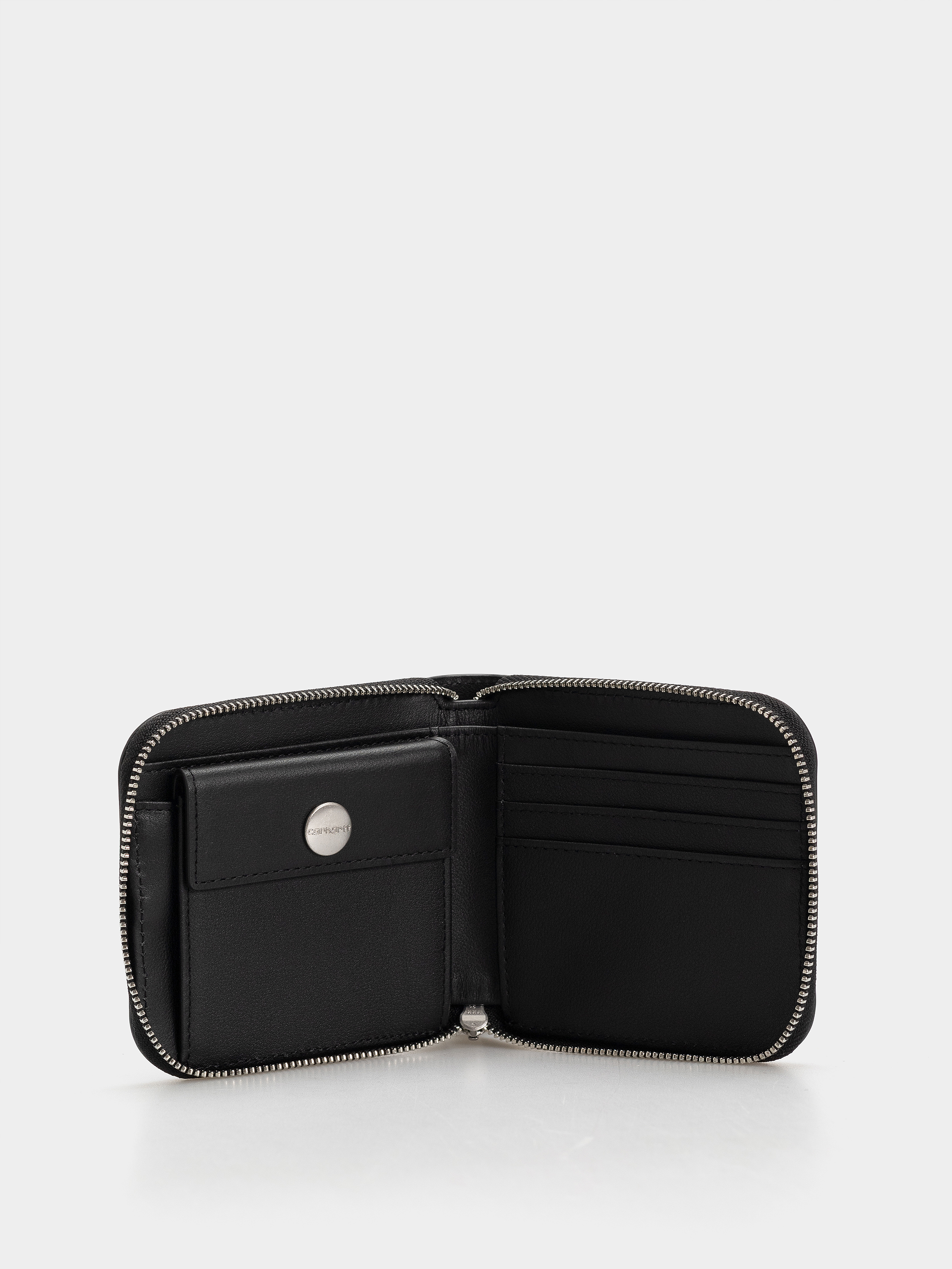 Портмоне Carhartt WIP Leather (black/silver)