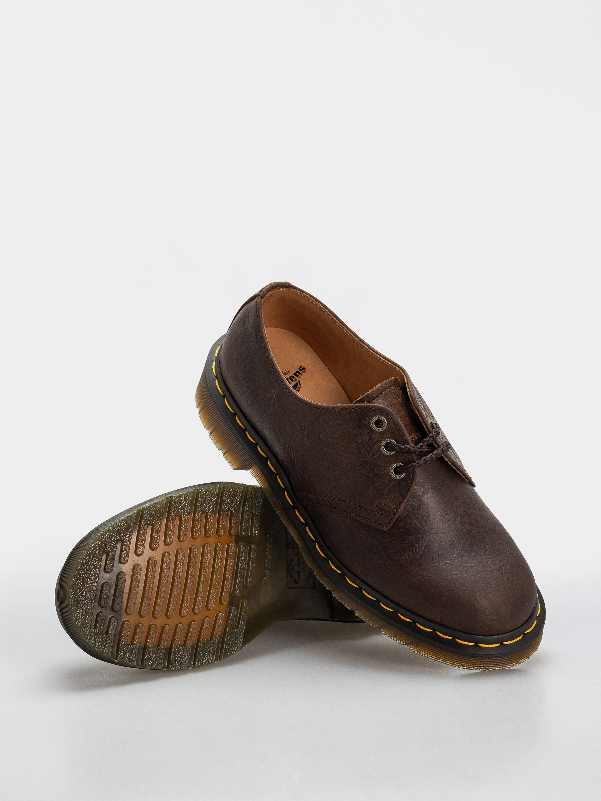 Обувки Dr. Martens 1461 Emboss Floral Wmn (dark brown)