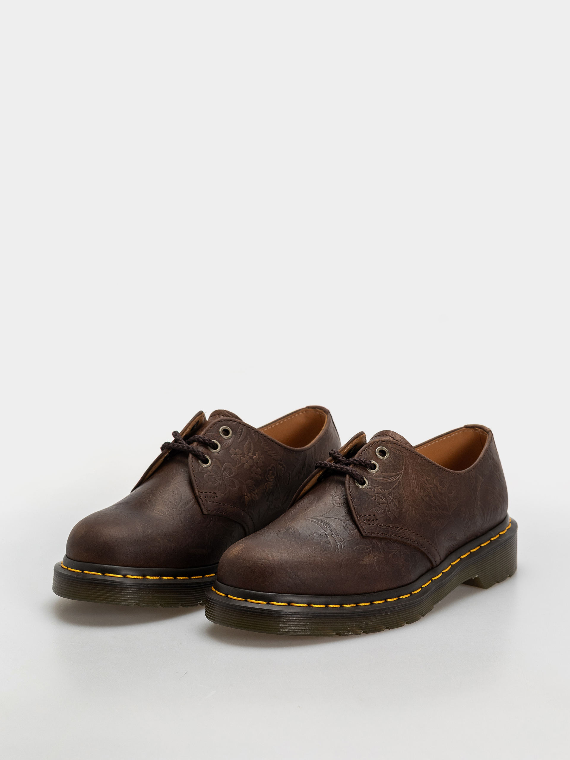Обувки Dr. Martens 1461 Emboss Floral Wmn (dark brown)