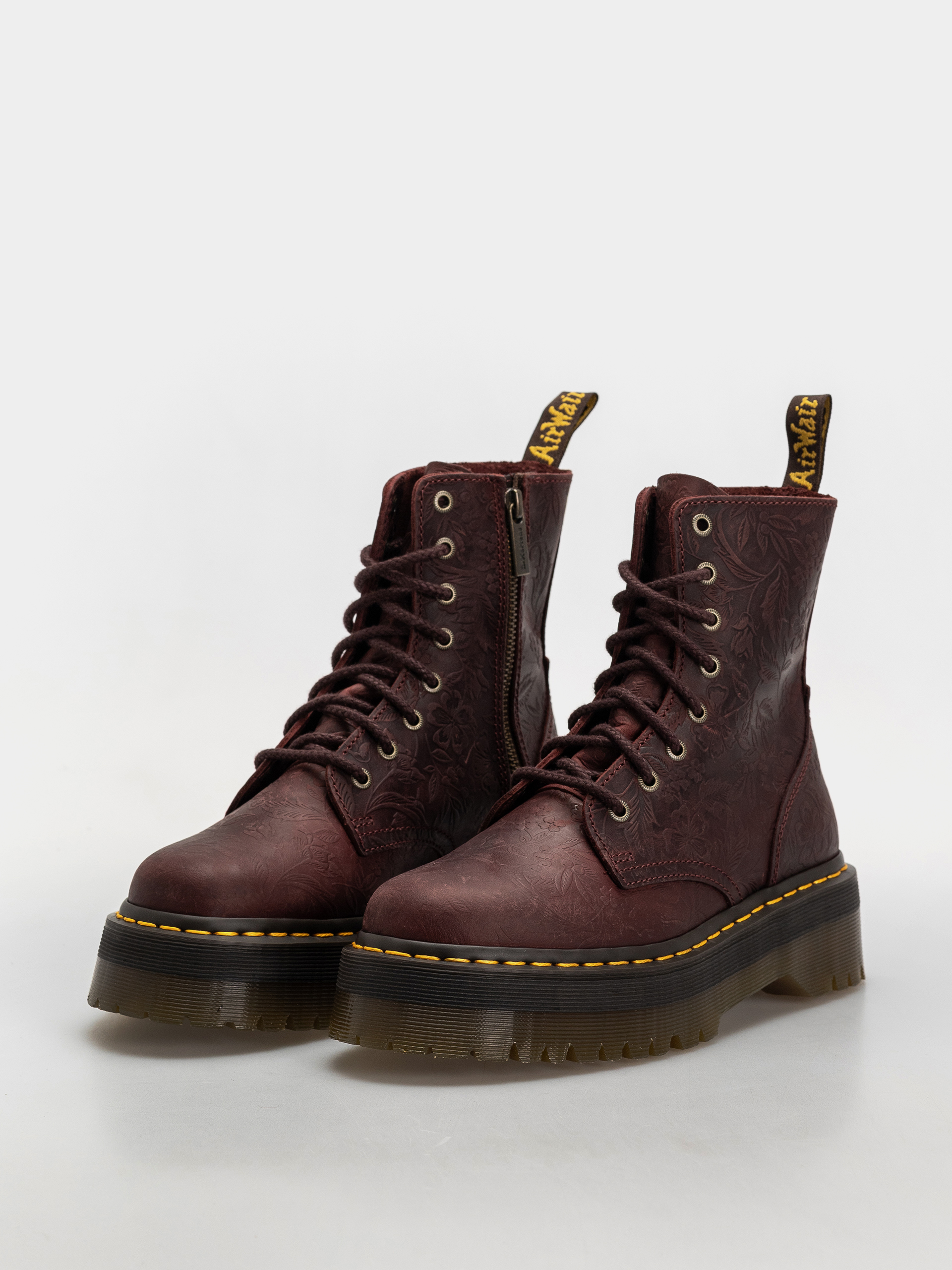 Обувки Dr. Martens Jadon Emboss Floral Wmn (cherry red)