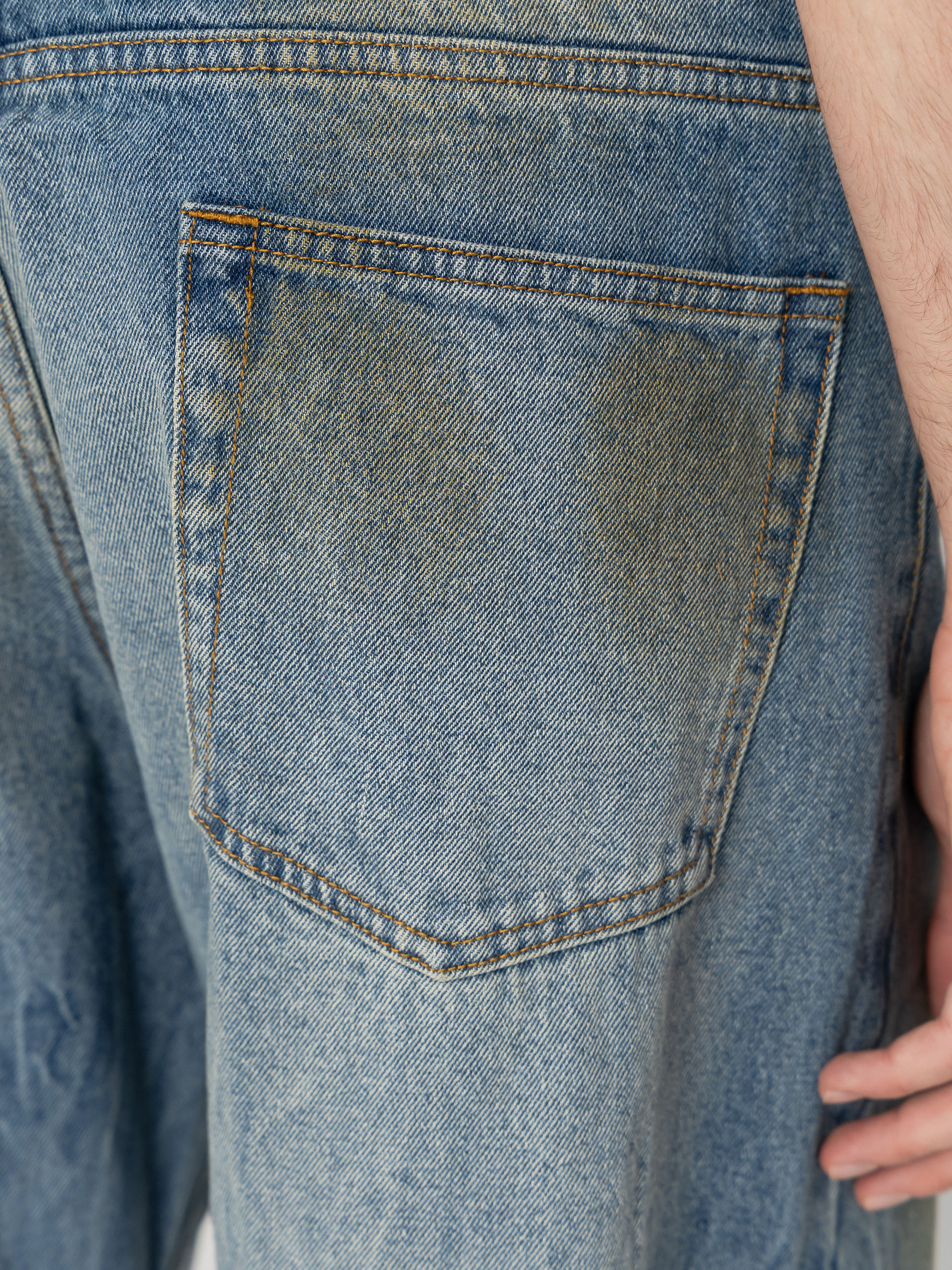 Панталони OBEY Nelson Straight Denim (garage wash indigo)