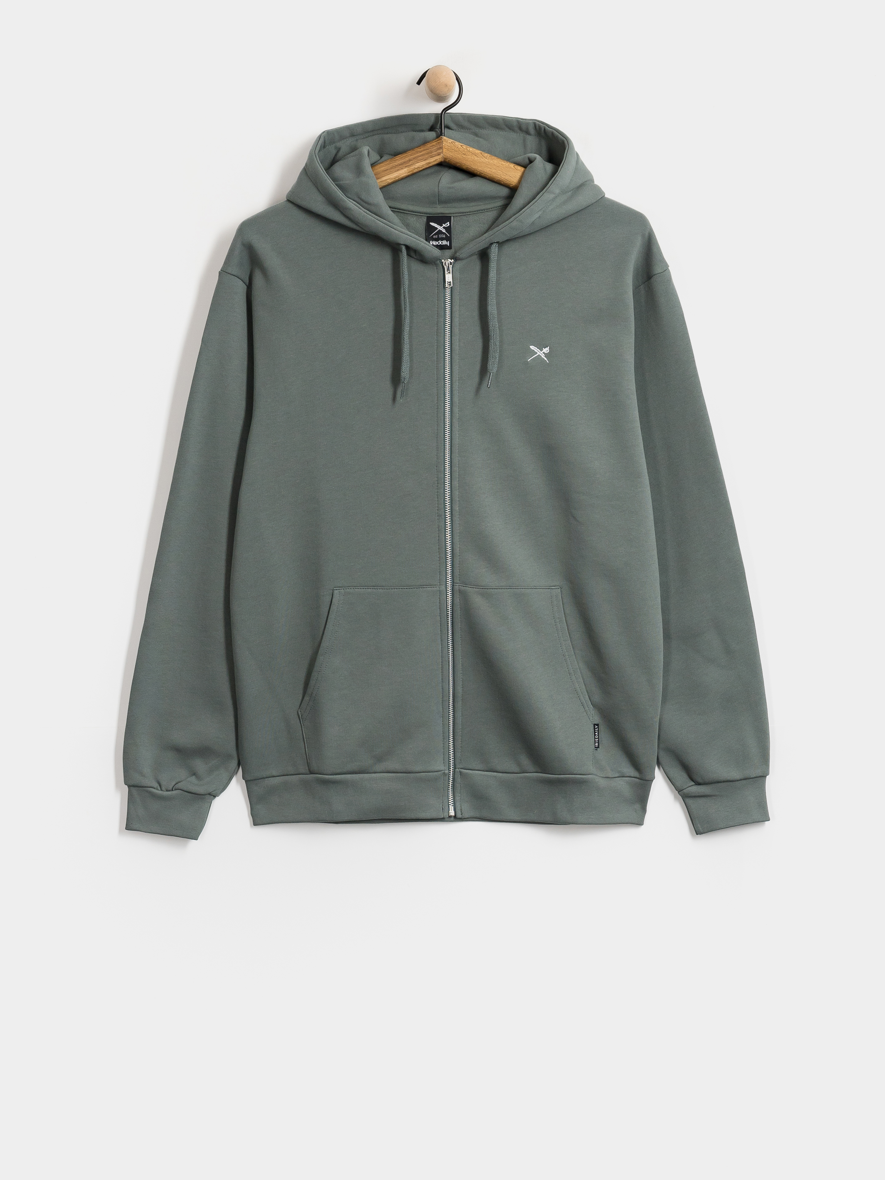 Суитшърт с качулка Iriedaily Mini Flag 2 ZHD (jungle green)