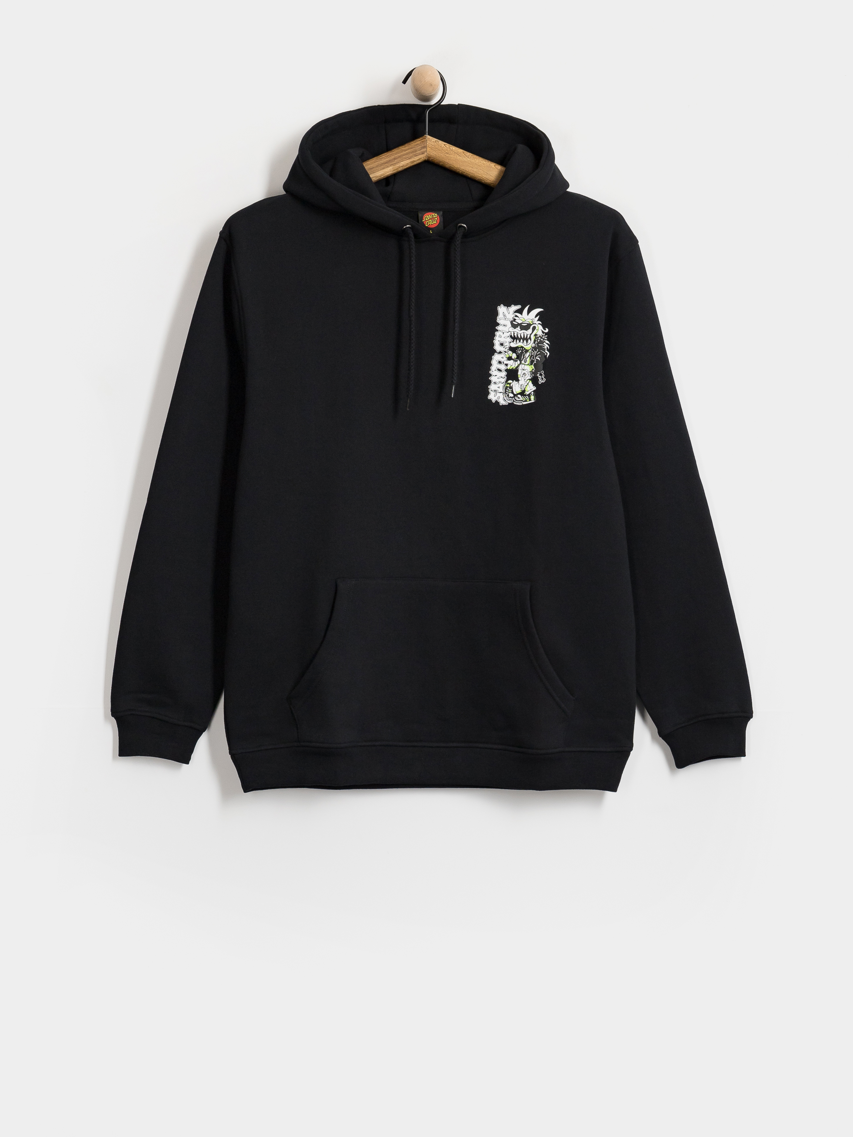 Суитшърт с качулка Santa Cruz Punk Gremlin HD (black)