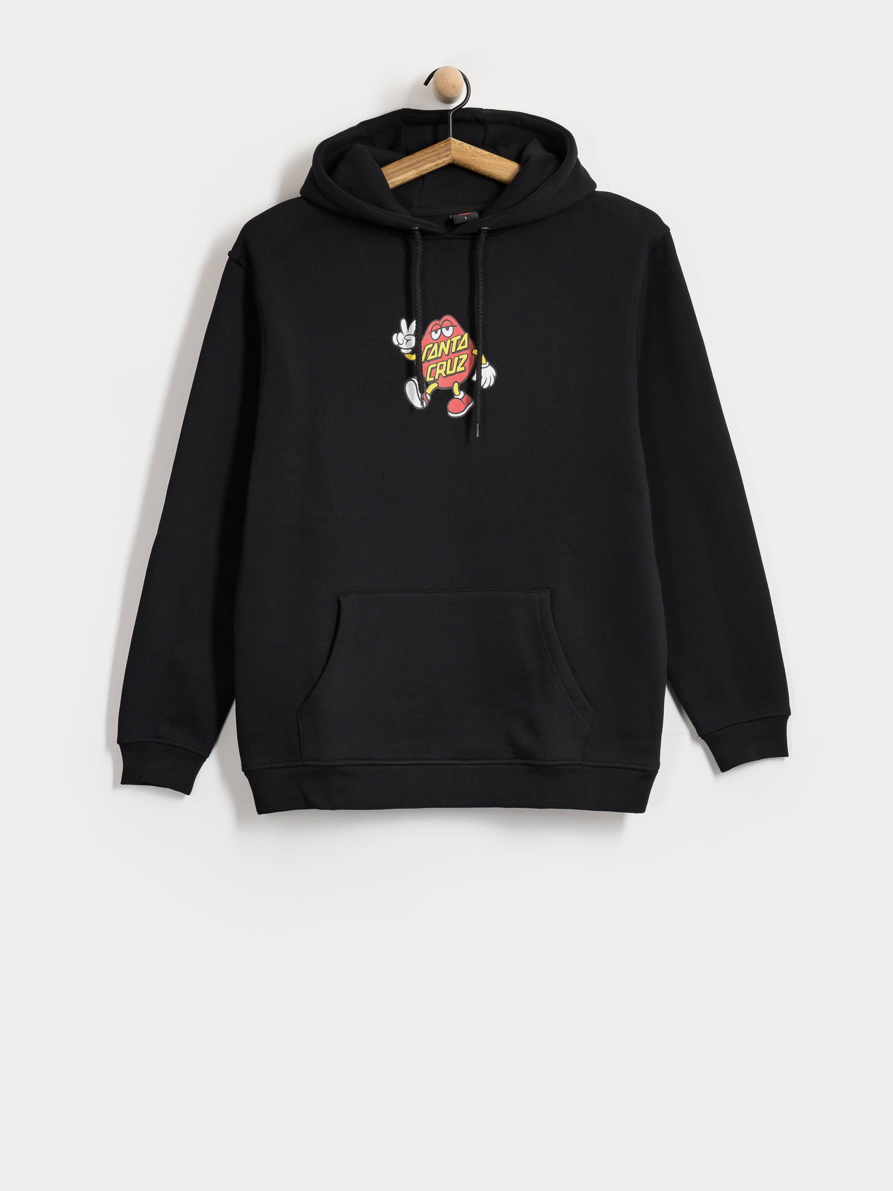 Суитшърт с качулка Santa Cruz Dot Guy Front HD (black)