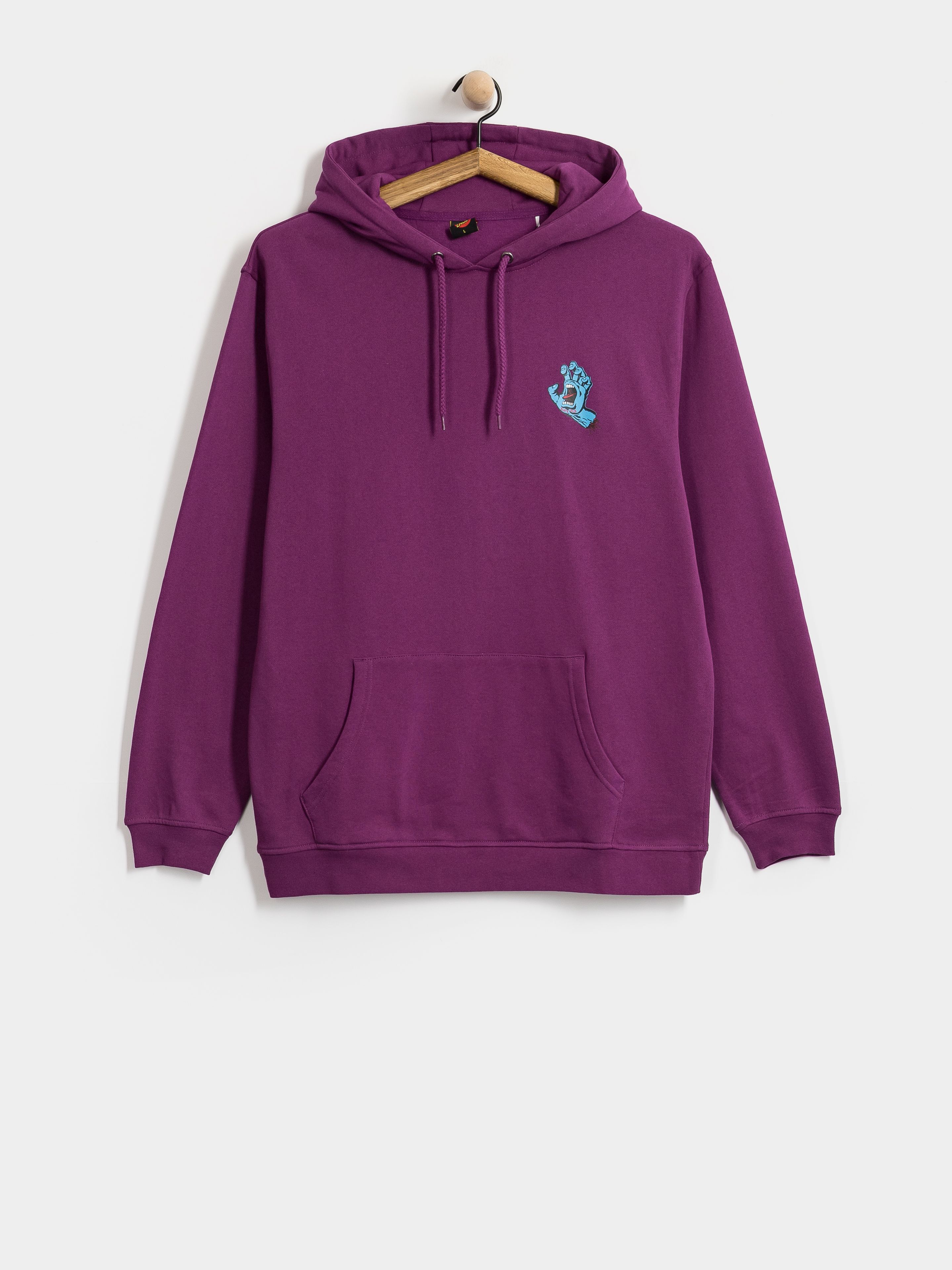 Суитшърт с качулка Santa Cruz Screaming Hand Chest HD (fresh purple)
