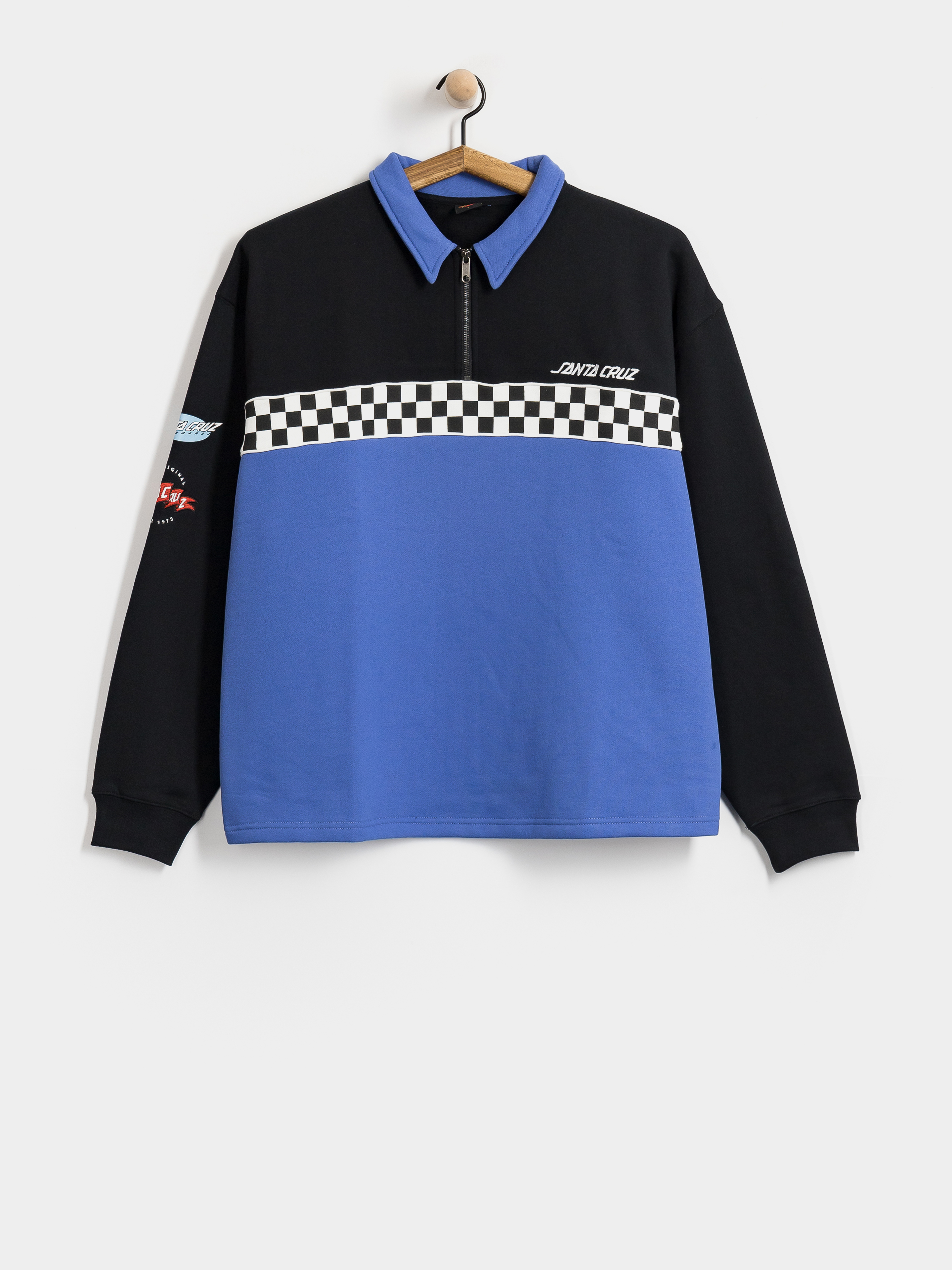 Суитшърт Santa Cruz Podium 1/4 Zip (black/sapphire)