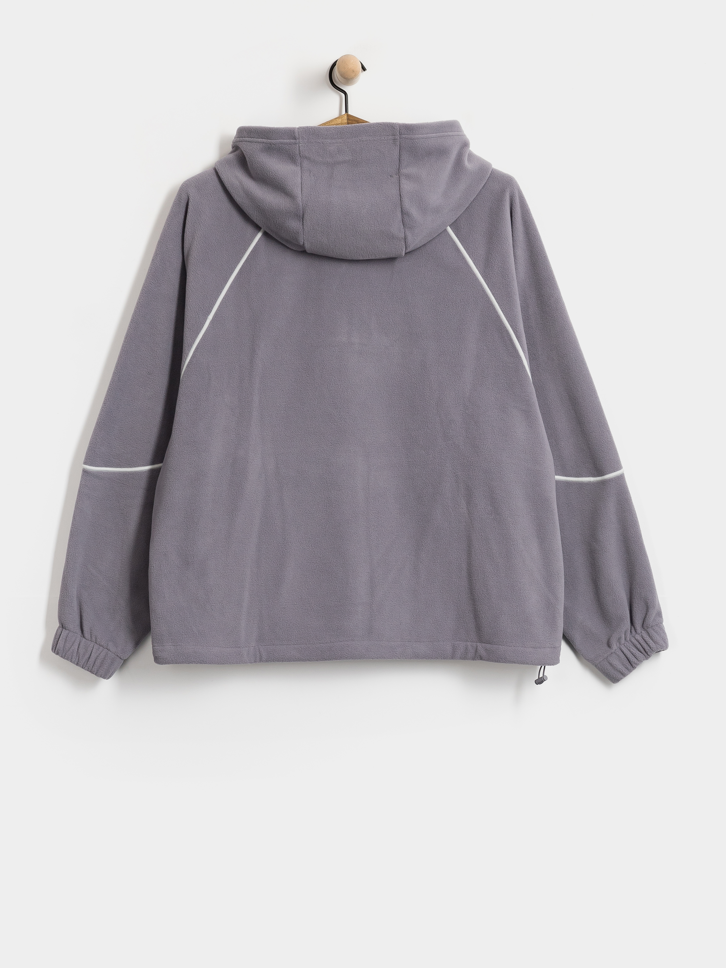 Суитшърт с качулка New Balance Trackside Polar Fleece HD (off line grey)