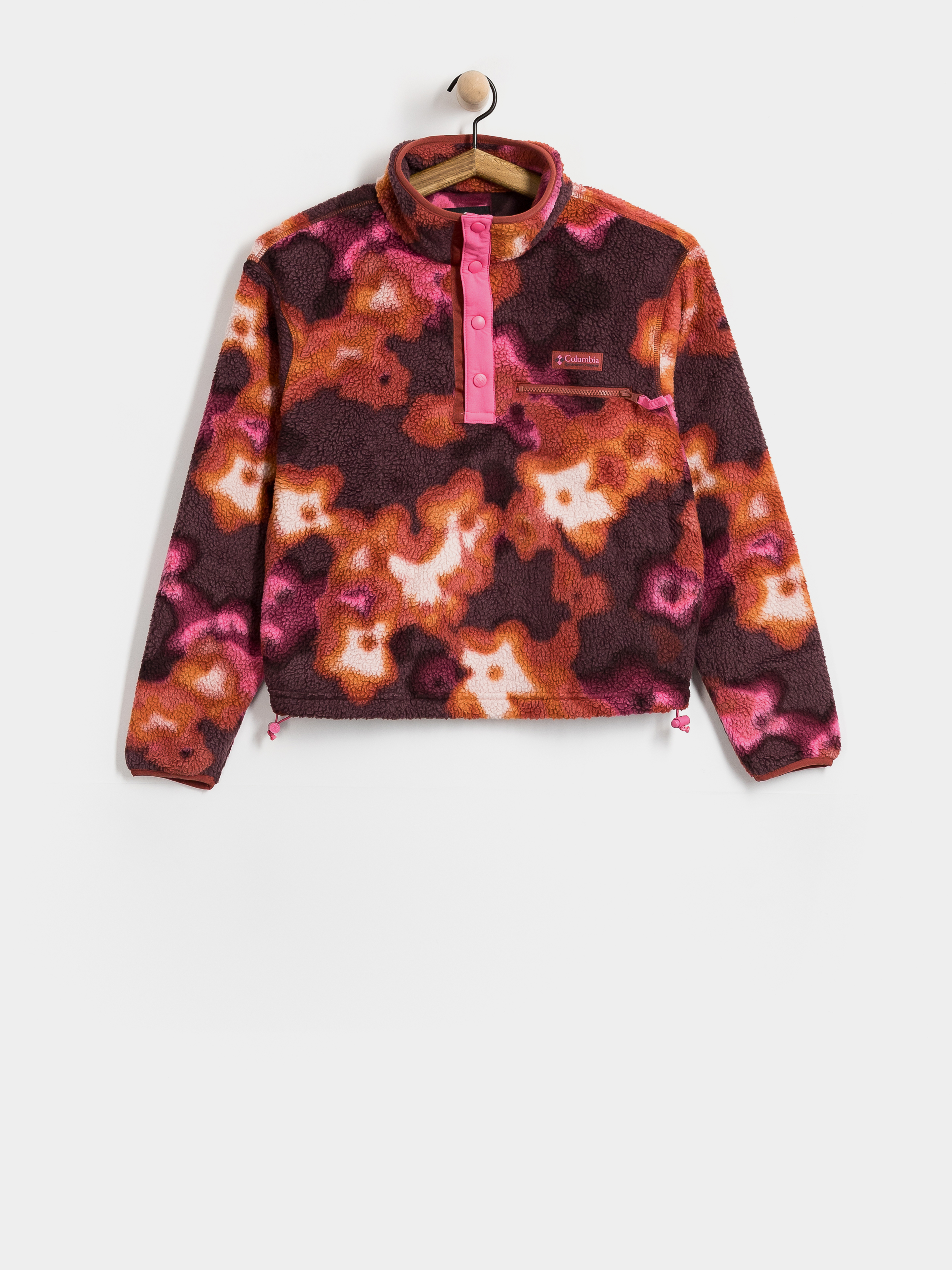 Поларени суитшърт Columbia Helvetia II Printed Cropped Half Snap Wmn