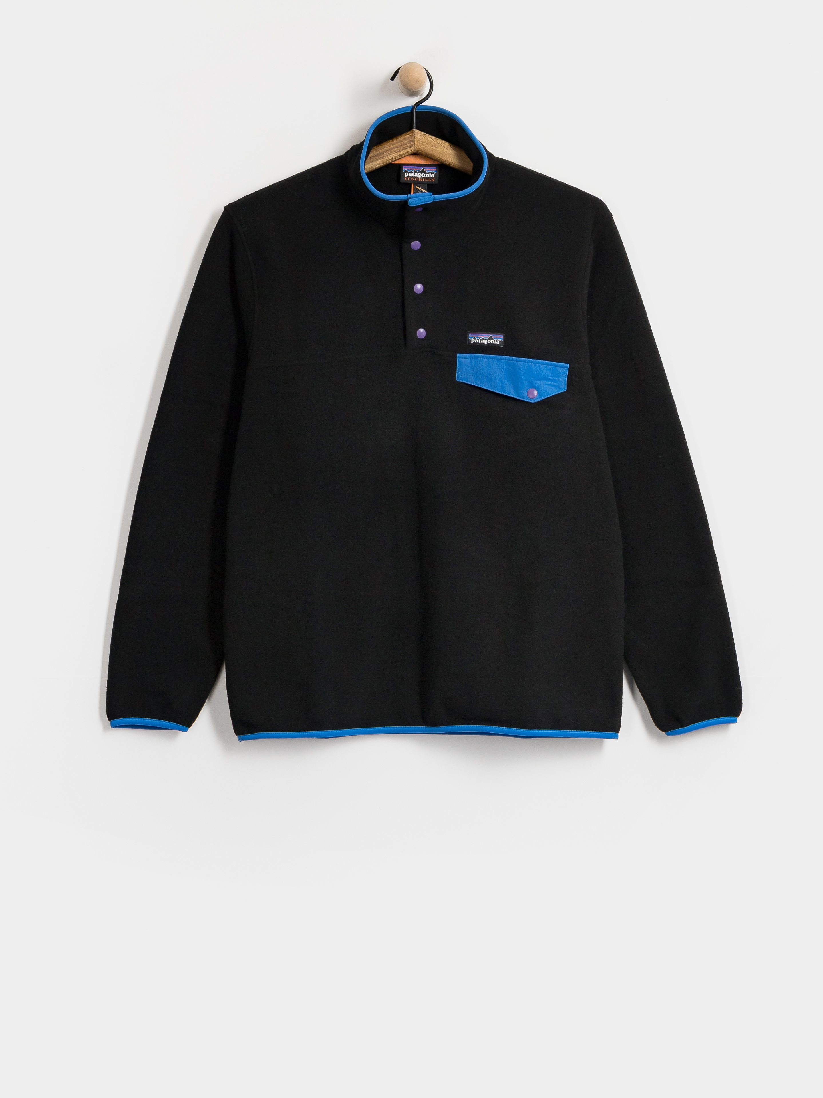 Поларени суитшърт Patagonia LW Synch Snap T (black w/p6 blue)