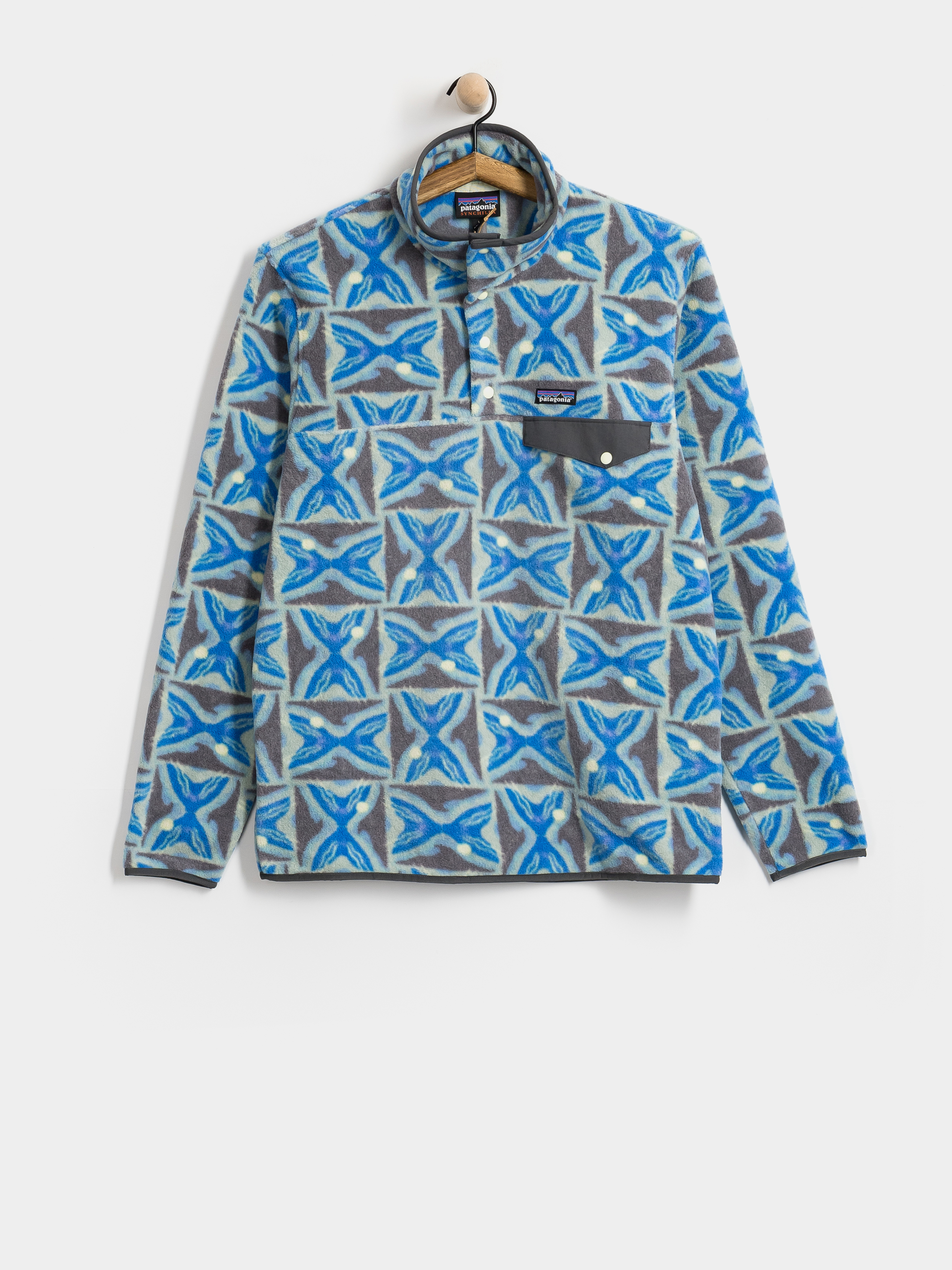Мъжки Поларени суитшърт Patagonia LW Synch Snap T (deep freeze forge grey)