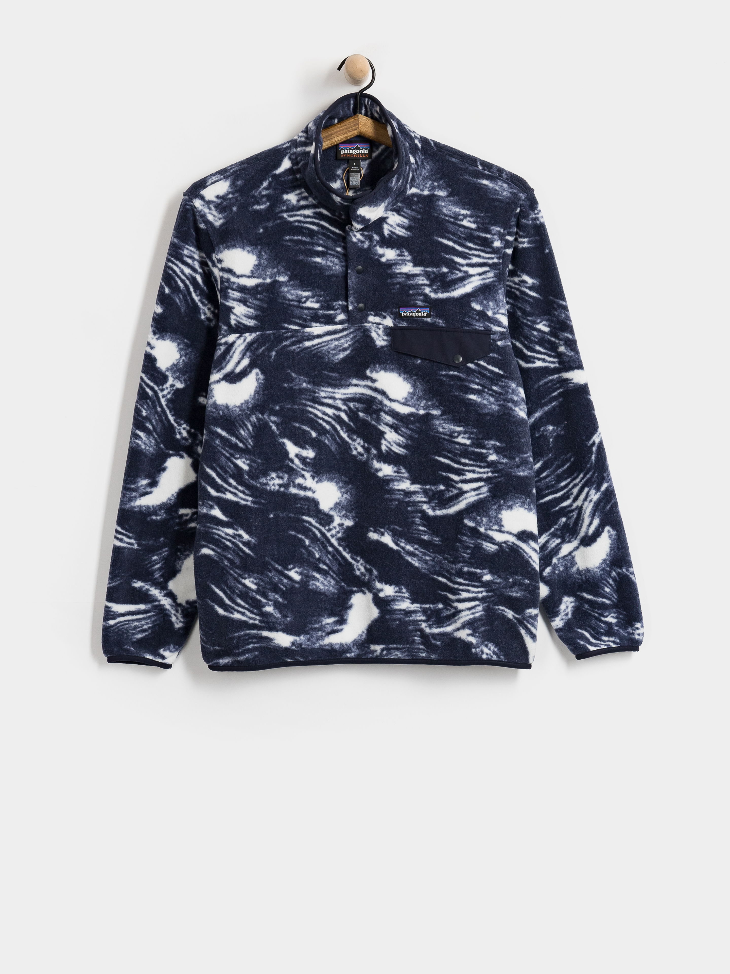 Поларени суитшърт Patagonia LW Synch Snap T (polar breeze sunken blue)