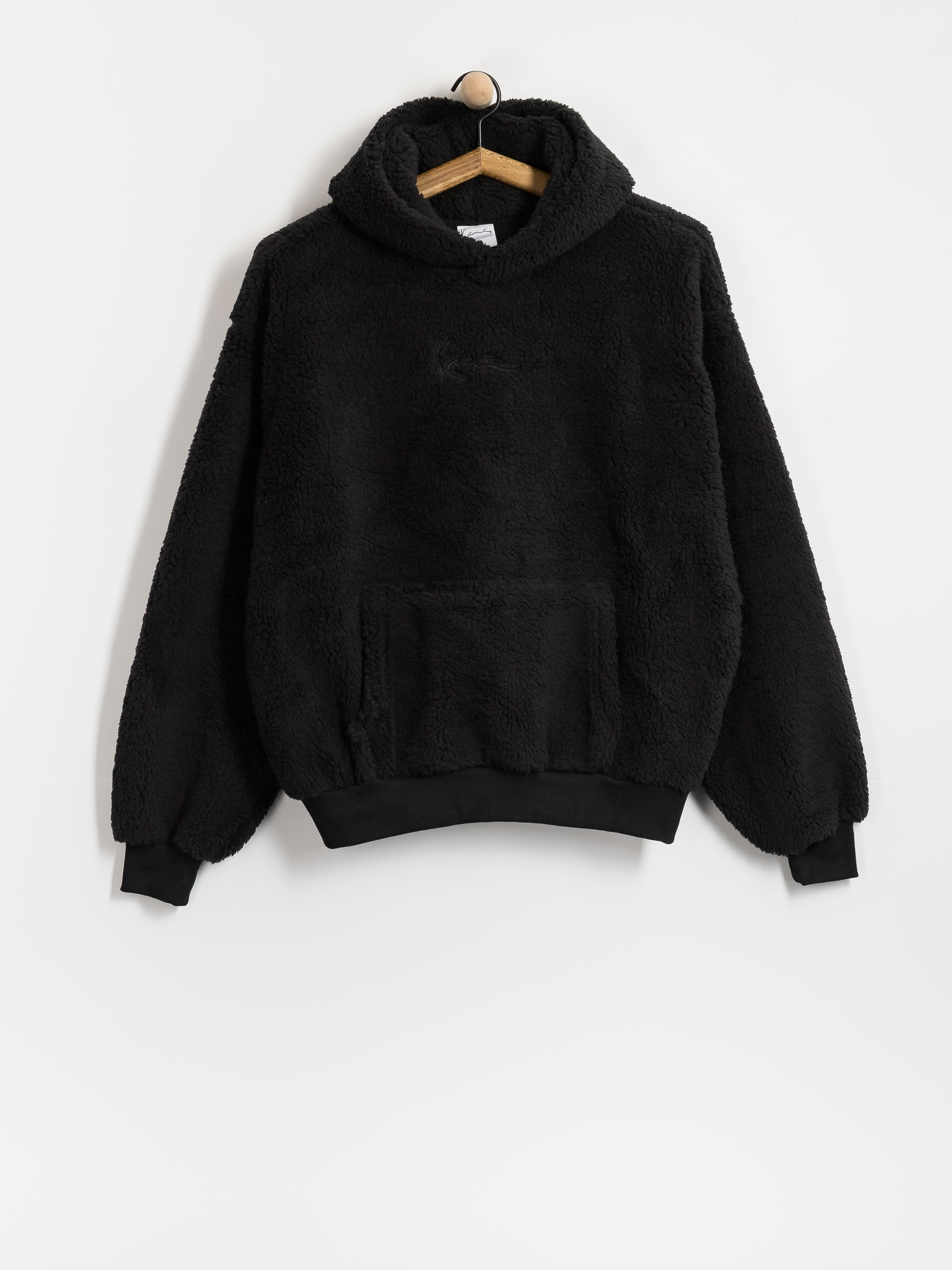 Суитшърт с качулка Karl Kani Signature Essential Teddy OS HD (black)