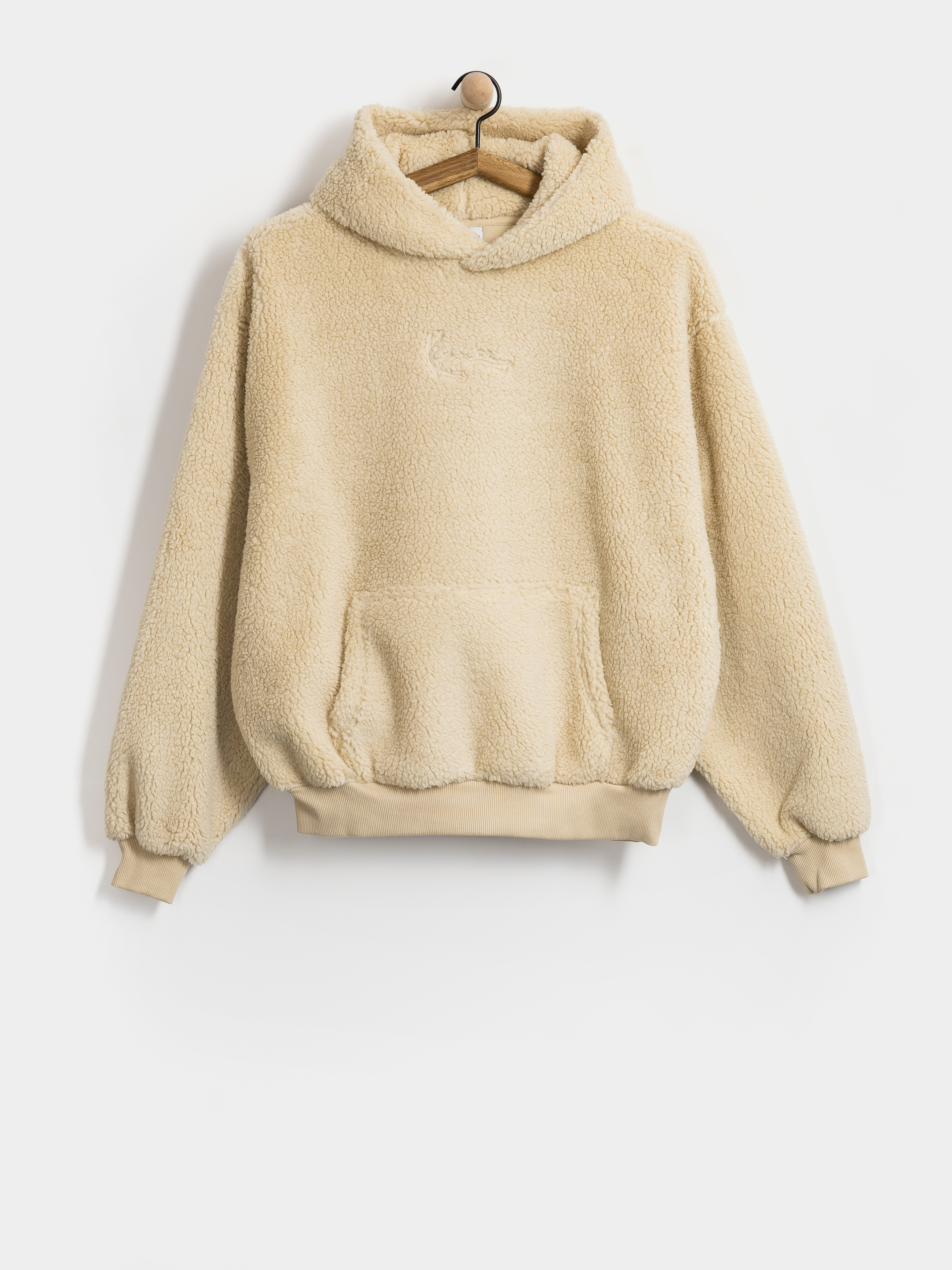 Суитшърт с качулка Karl Kani Signature Essential Teddy OS HD (sand)