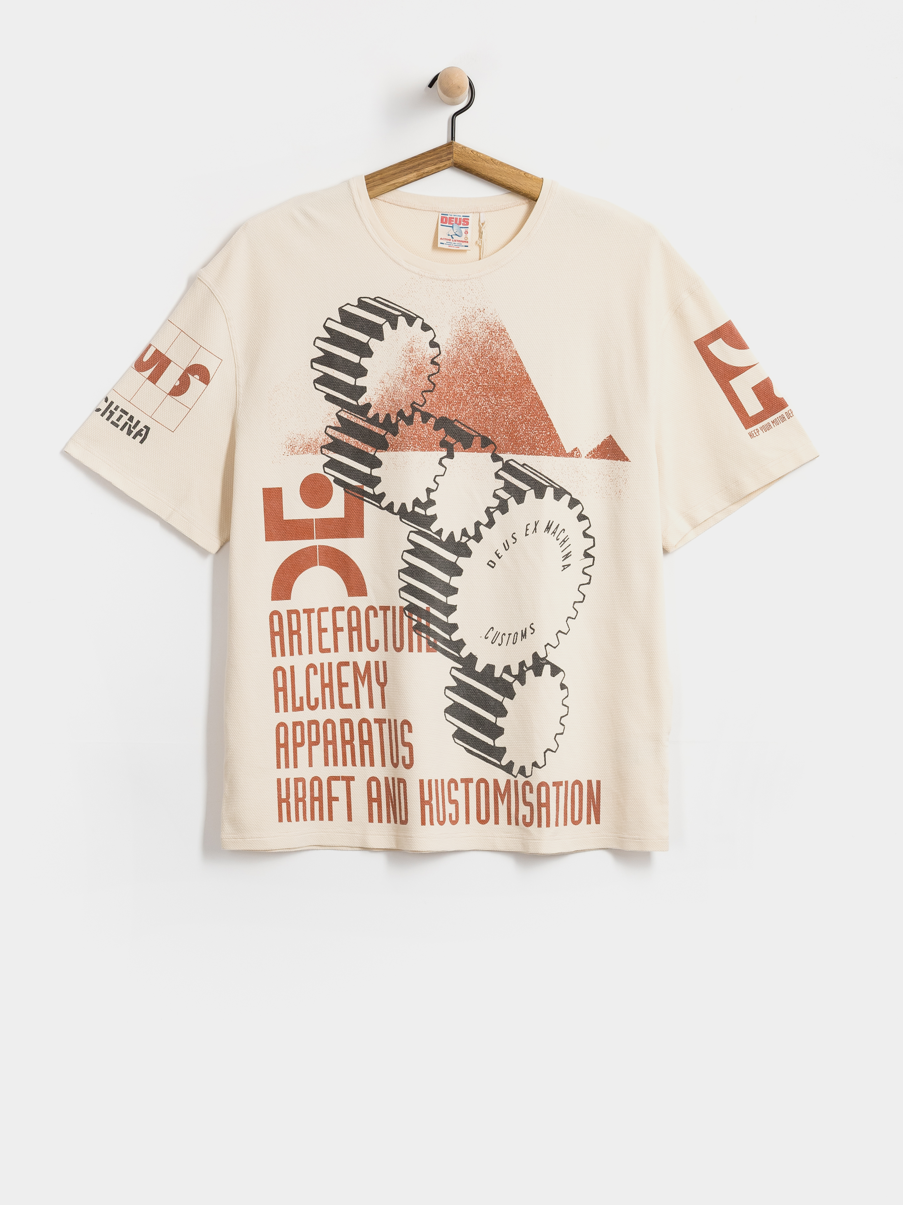 Тениска Deus Ex Machina Merz (dirty white)