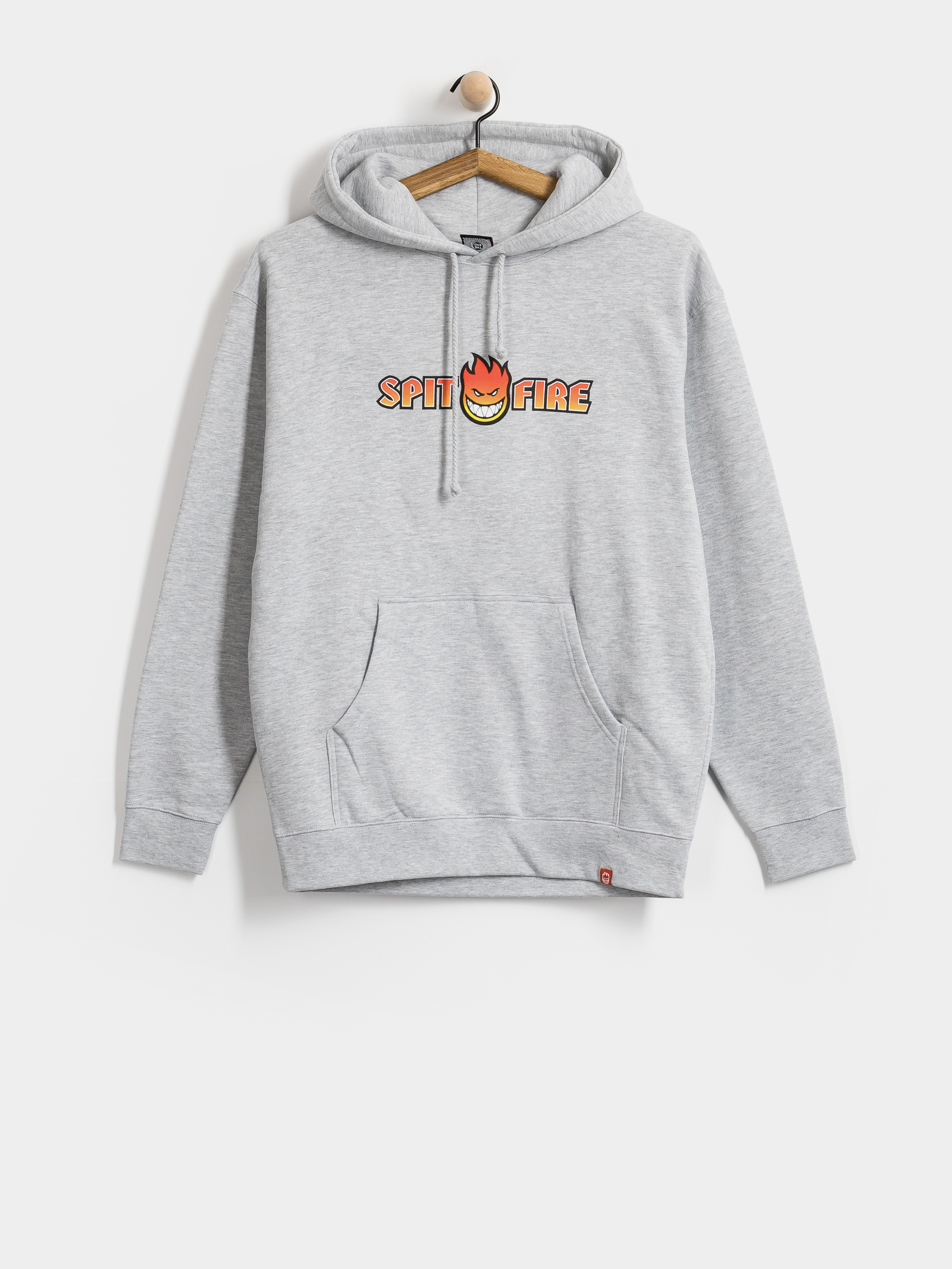 Суитшърт с качулка Spitfire Og Split Fade Fill HD (grey heather w/multi color print)