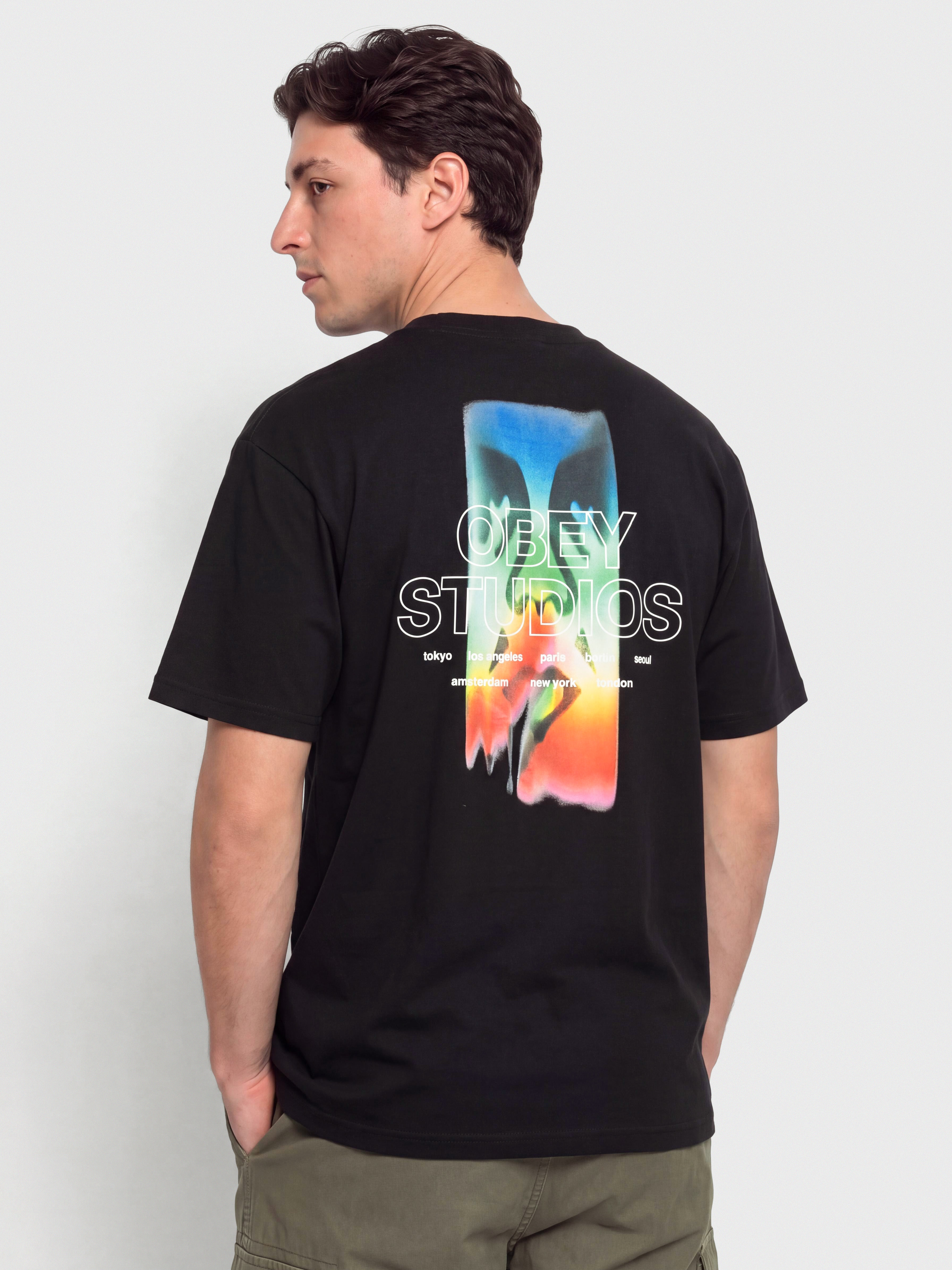 Тениска OBEY Spectrum (black)