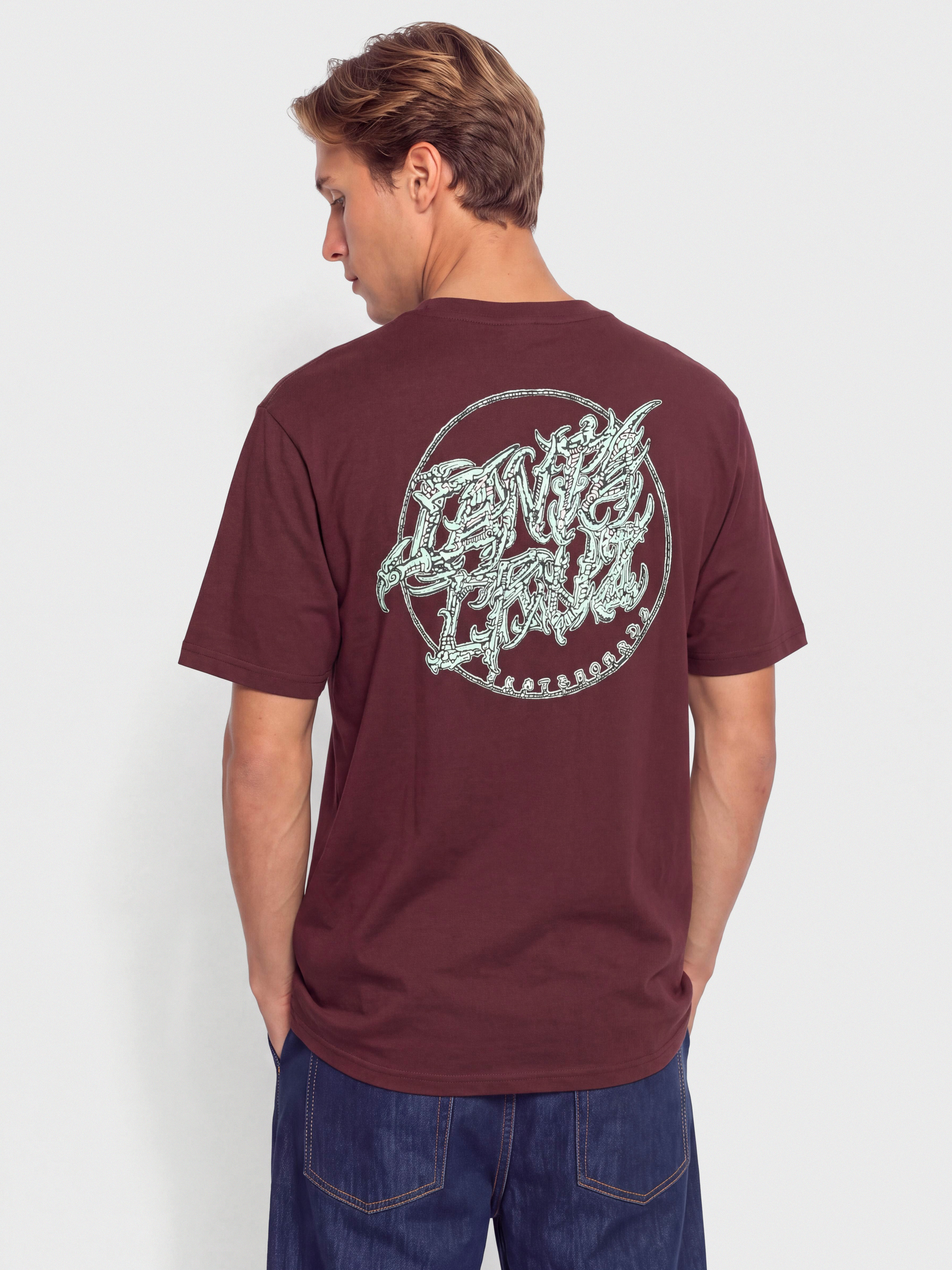 Тениска Santa Cruz Scourge Dot (dark plum)