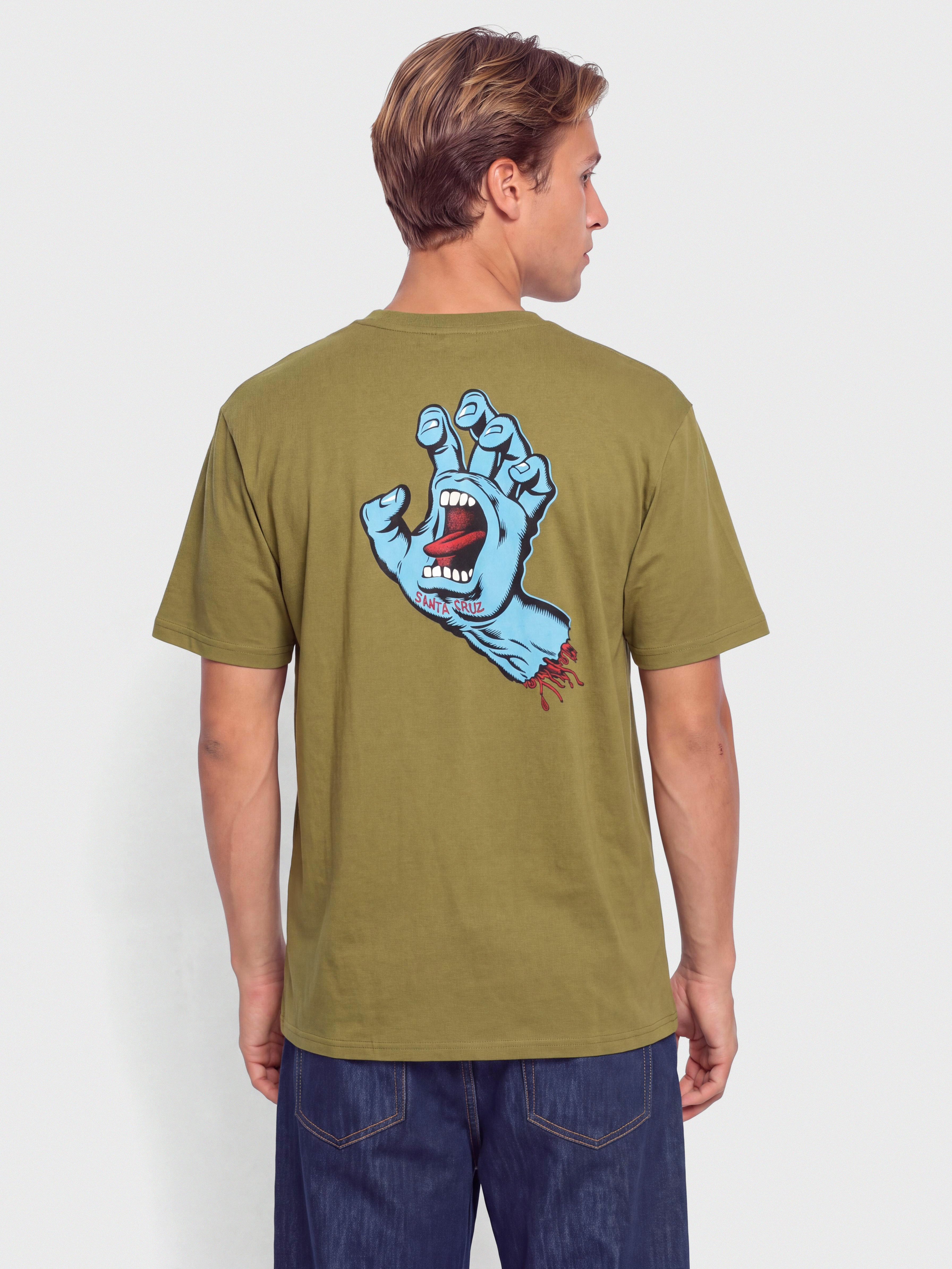 Тениска Santa Cruz Screaming Hand Chest (deep olive)