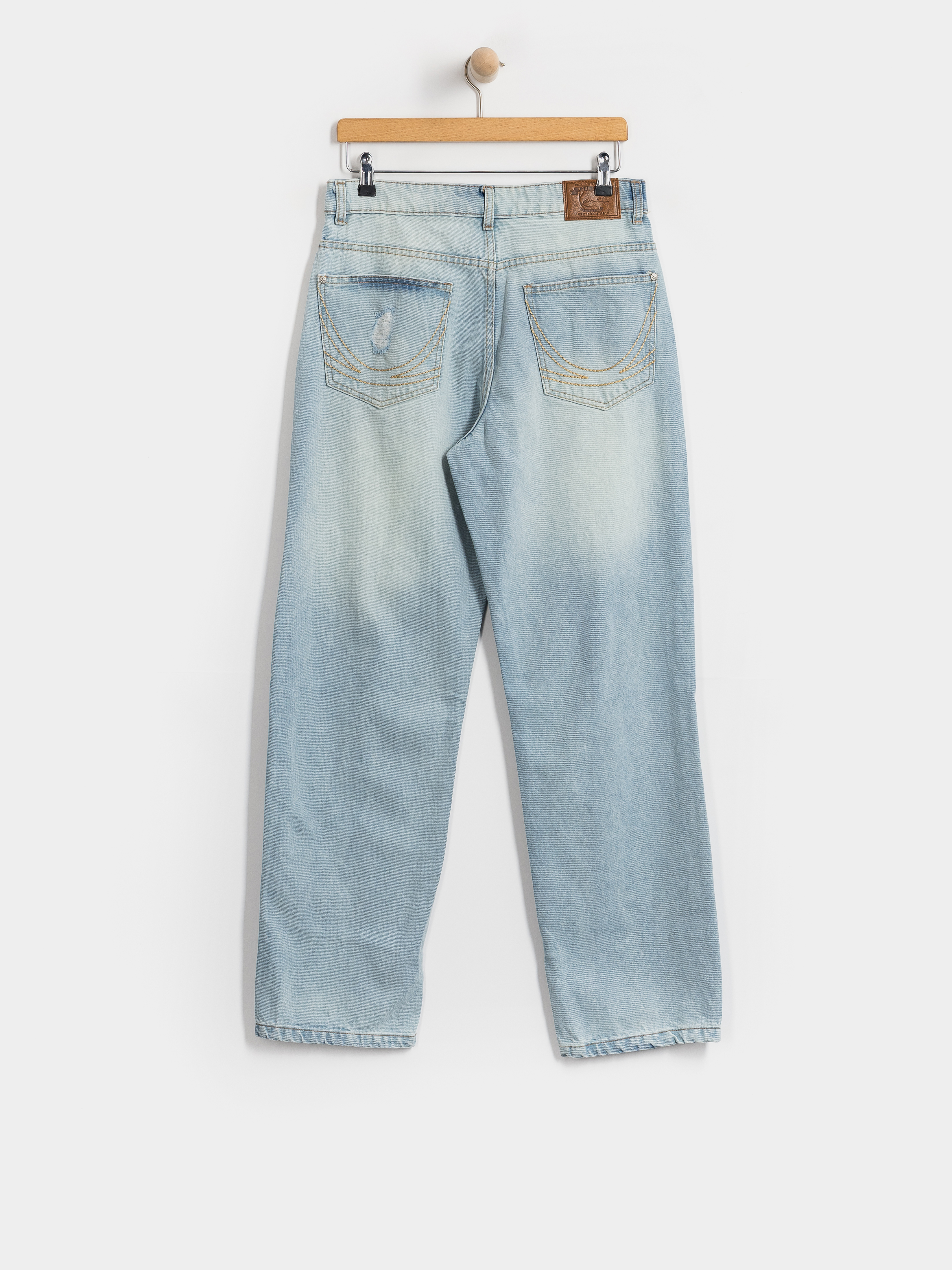 Панталони Karl Kani OG Distressed Straight Leg (light blue)