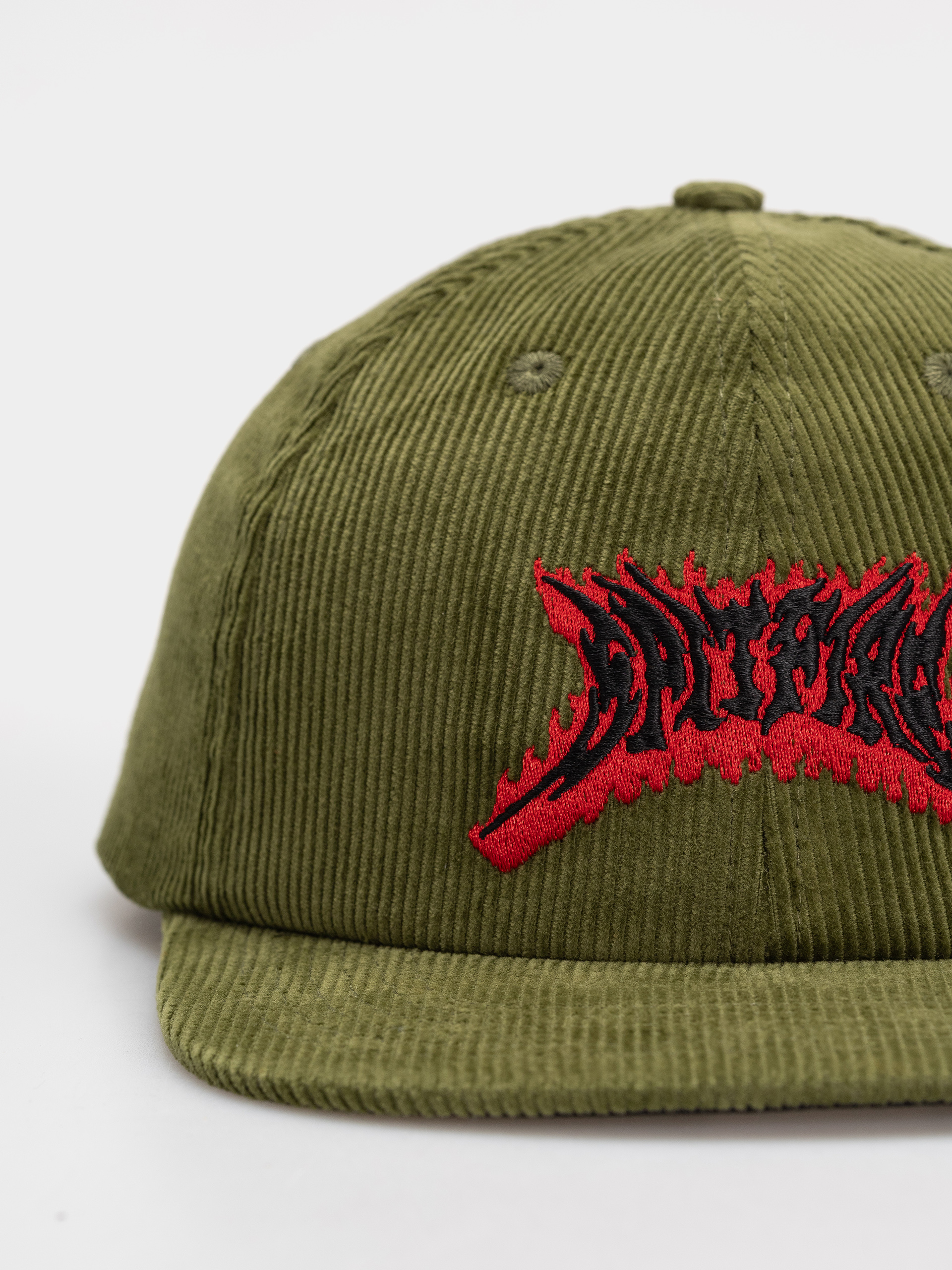 Шапка с козирка Spitfire Flame Out (olive/red/black)
