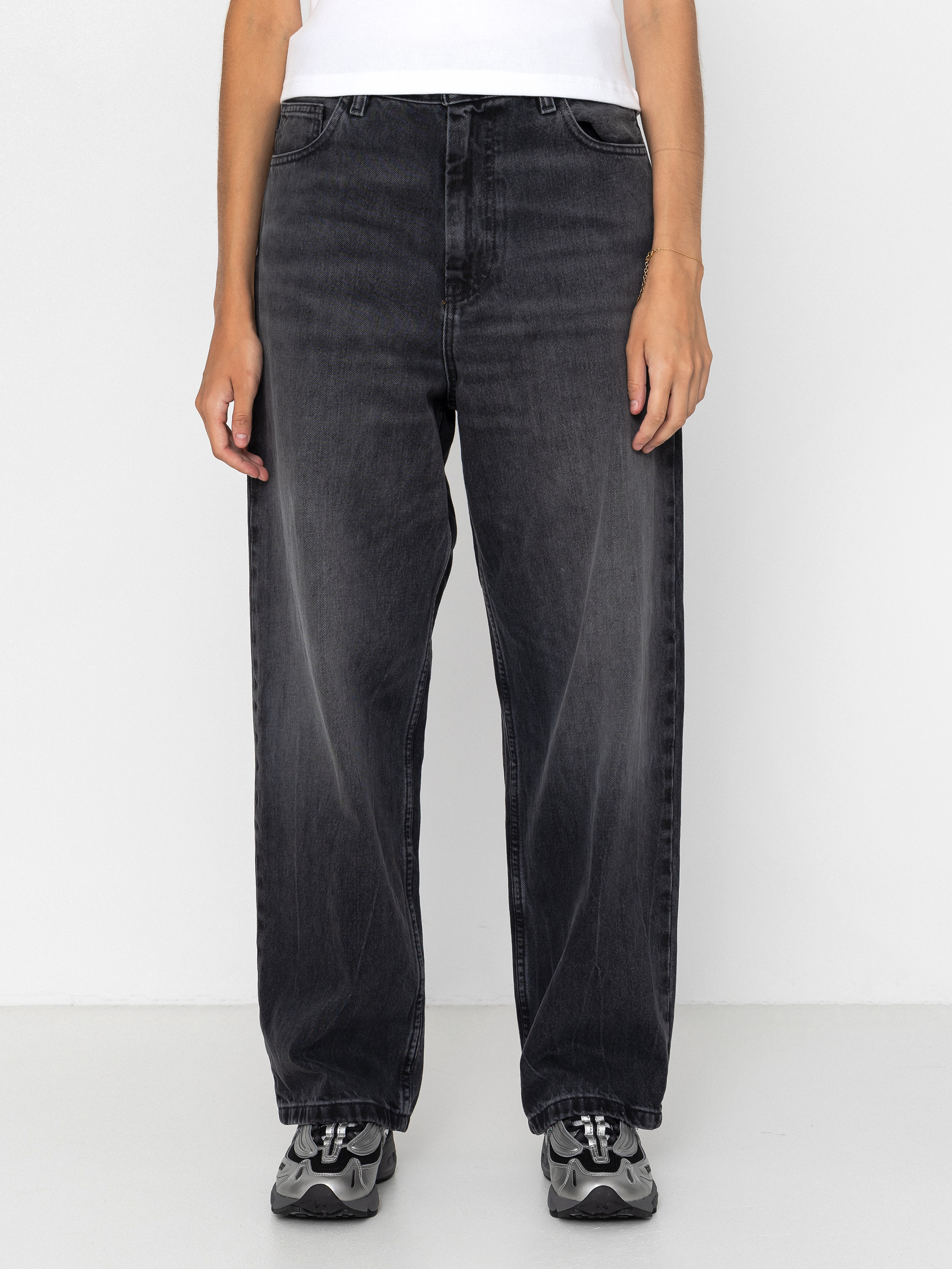 Панталони Carhartt WIP Brandon Wmn (black/marble used wash)