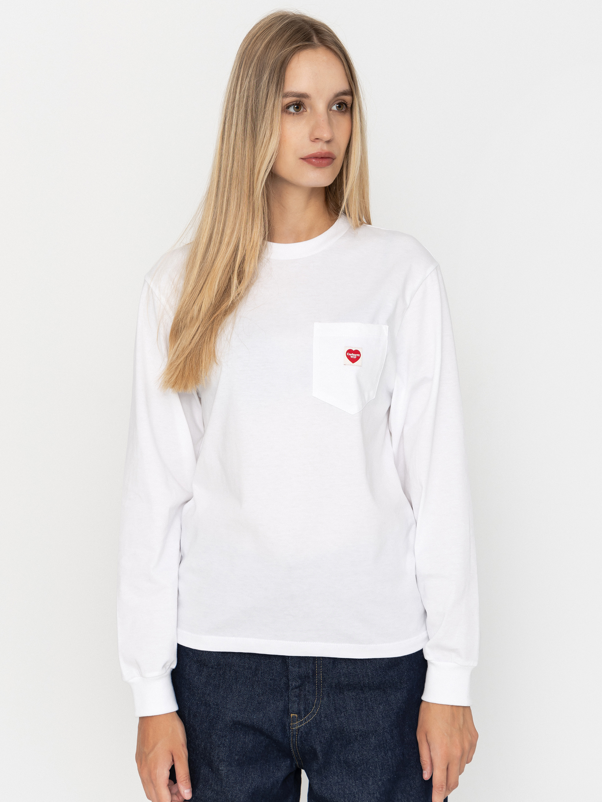 Блуза Carhartt WIP Pocket Small Heart Wmn (white/red)