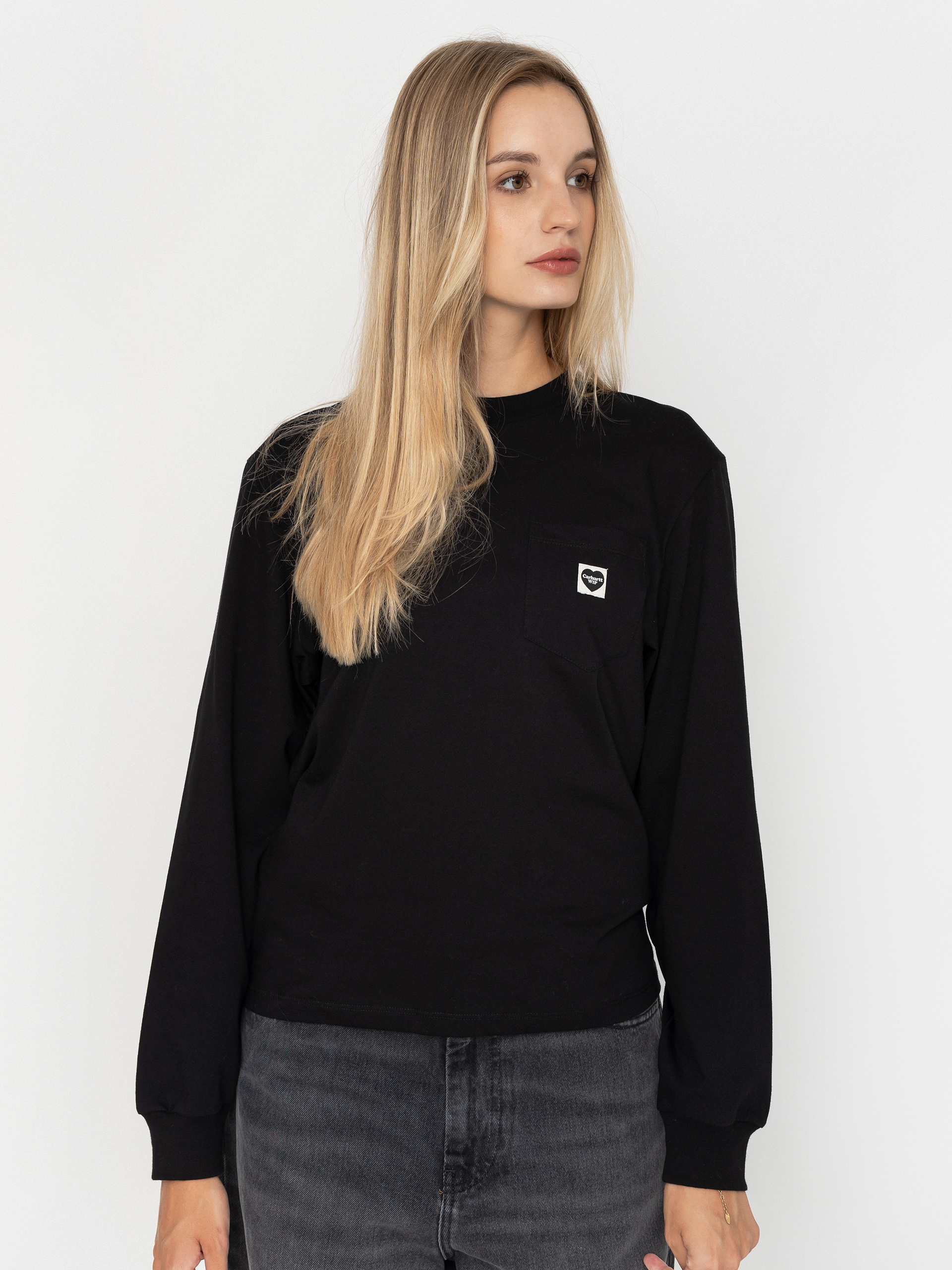 u0411u043bu0443u0437u0430 Carhartt WIP Pocket Small Heart Wmn (black/black)
