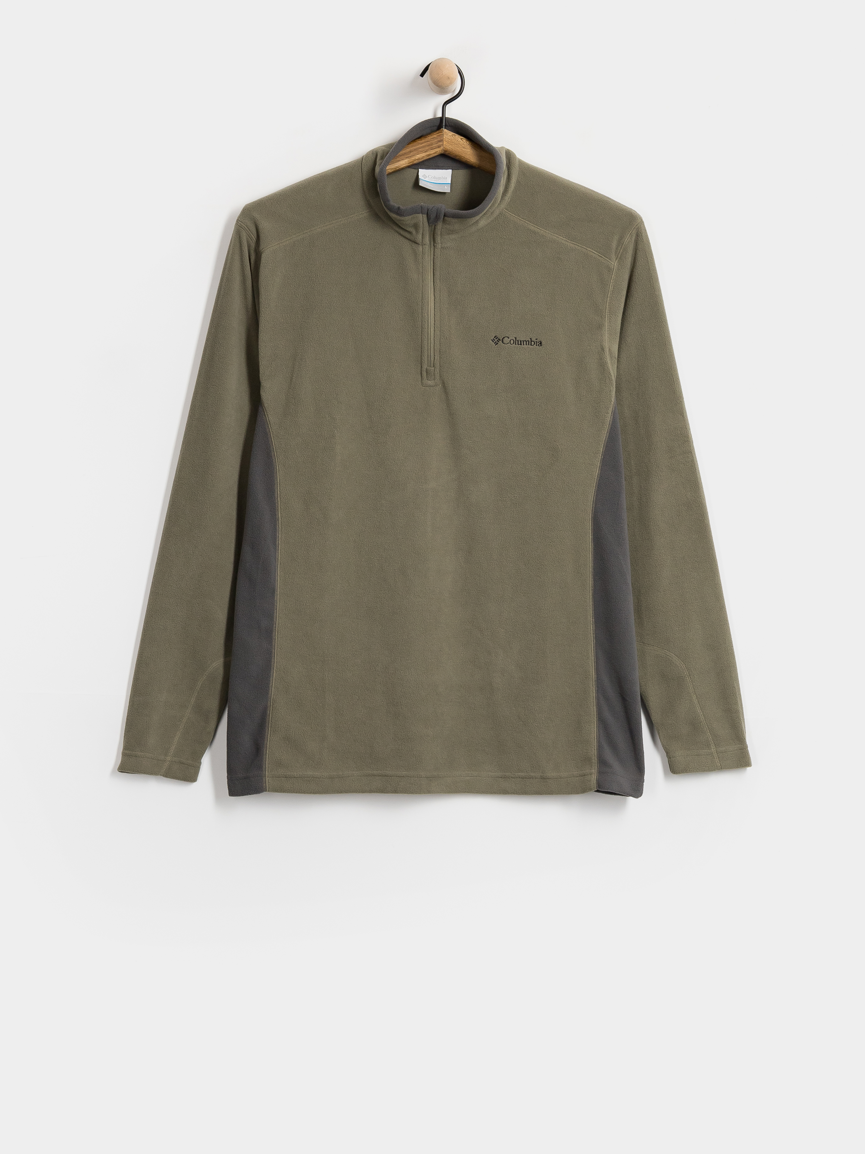 Мъжки Поларени суитшърт Columbia Klamath Range II Half Zip (stone green/shark)