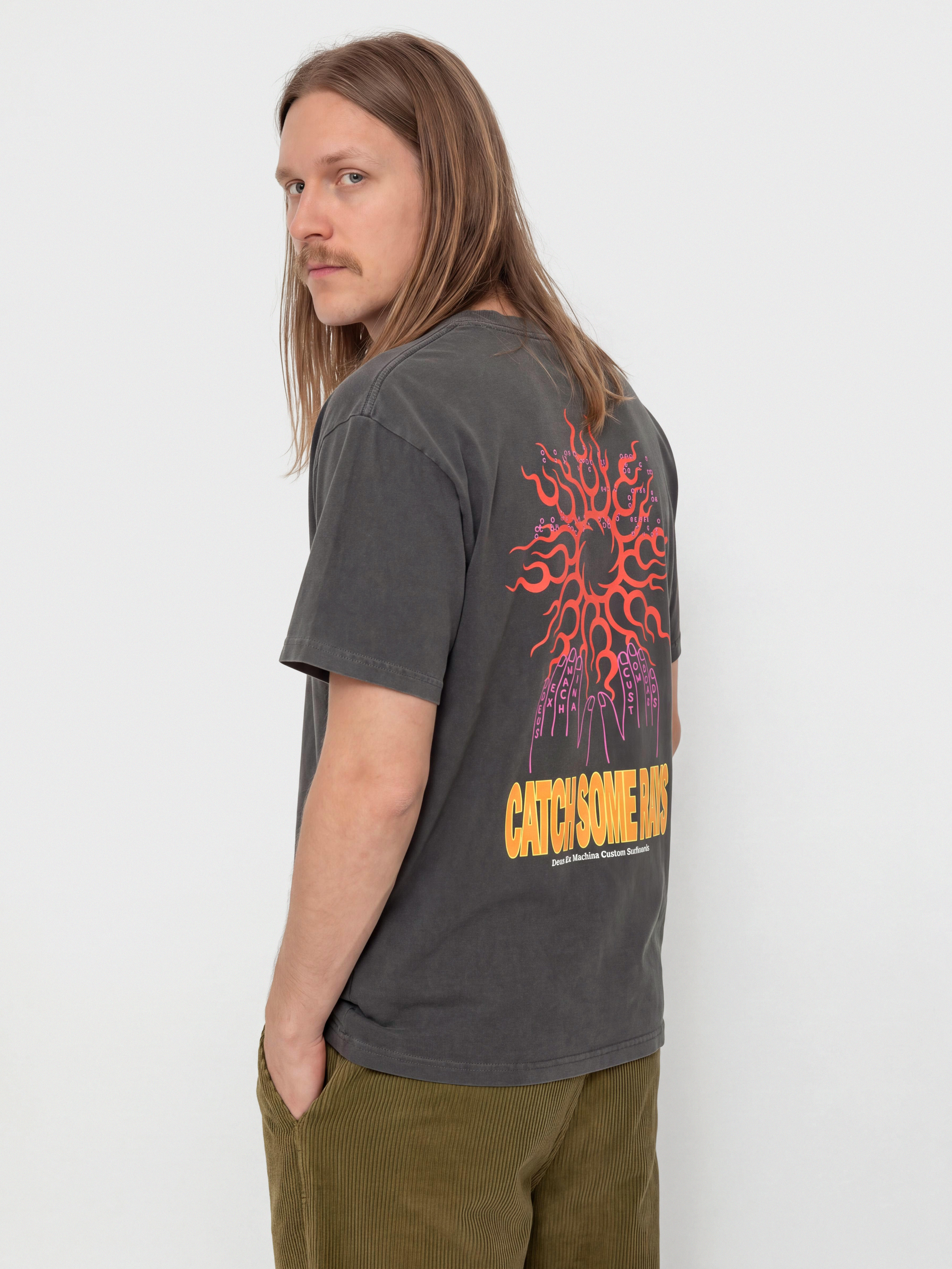 Тениска Deus Ex Machina Catchin Rays (anthracite grey)