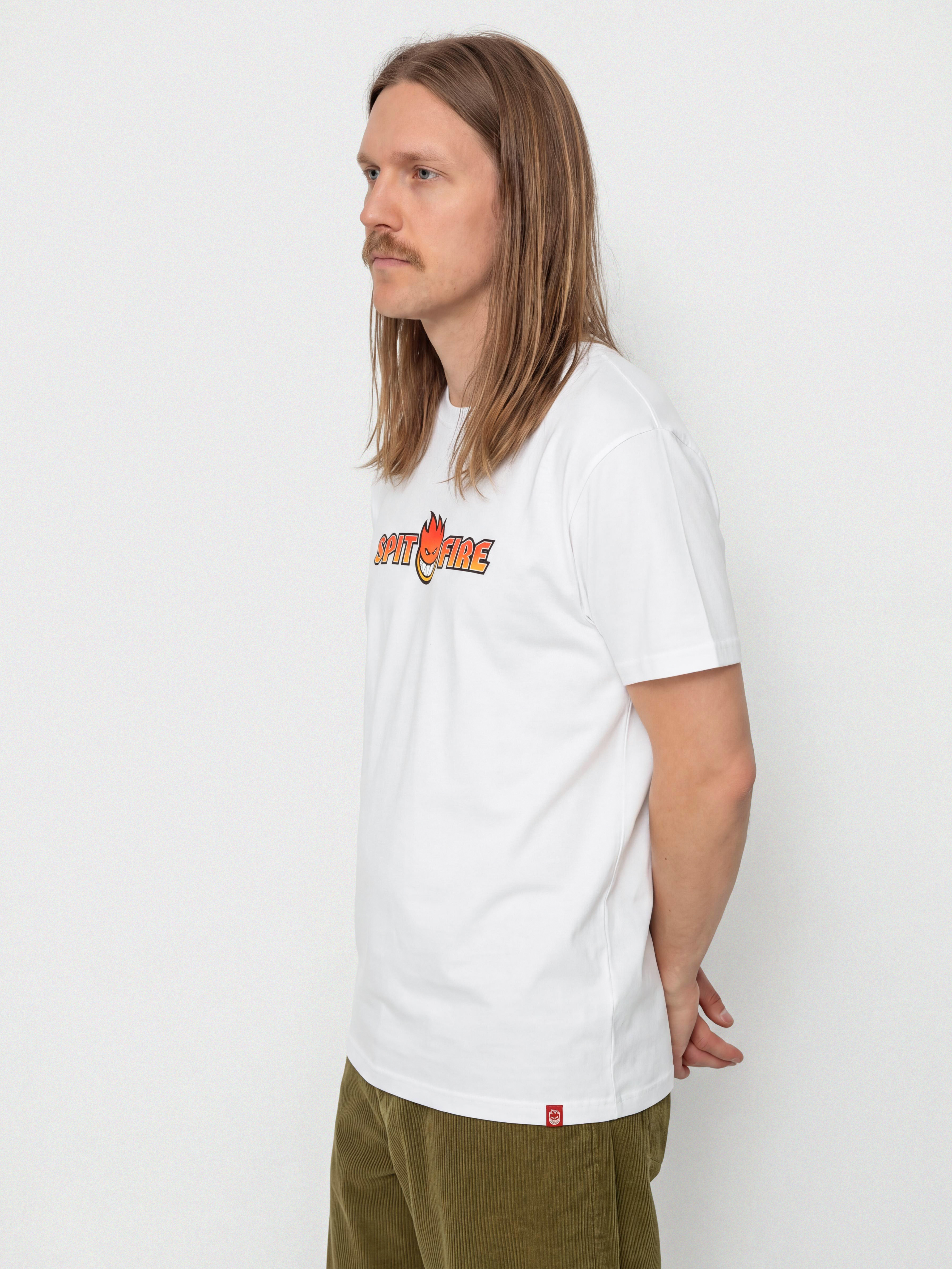 Тениска Spitfire Og Split Fade Fill (white w/multi color print)