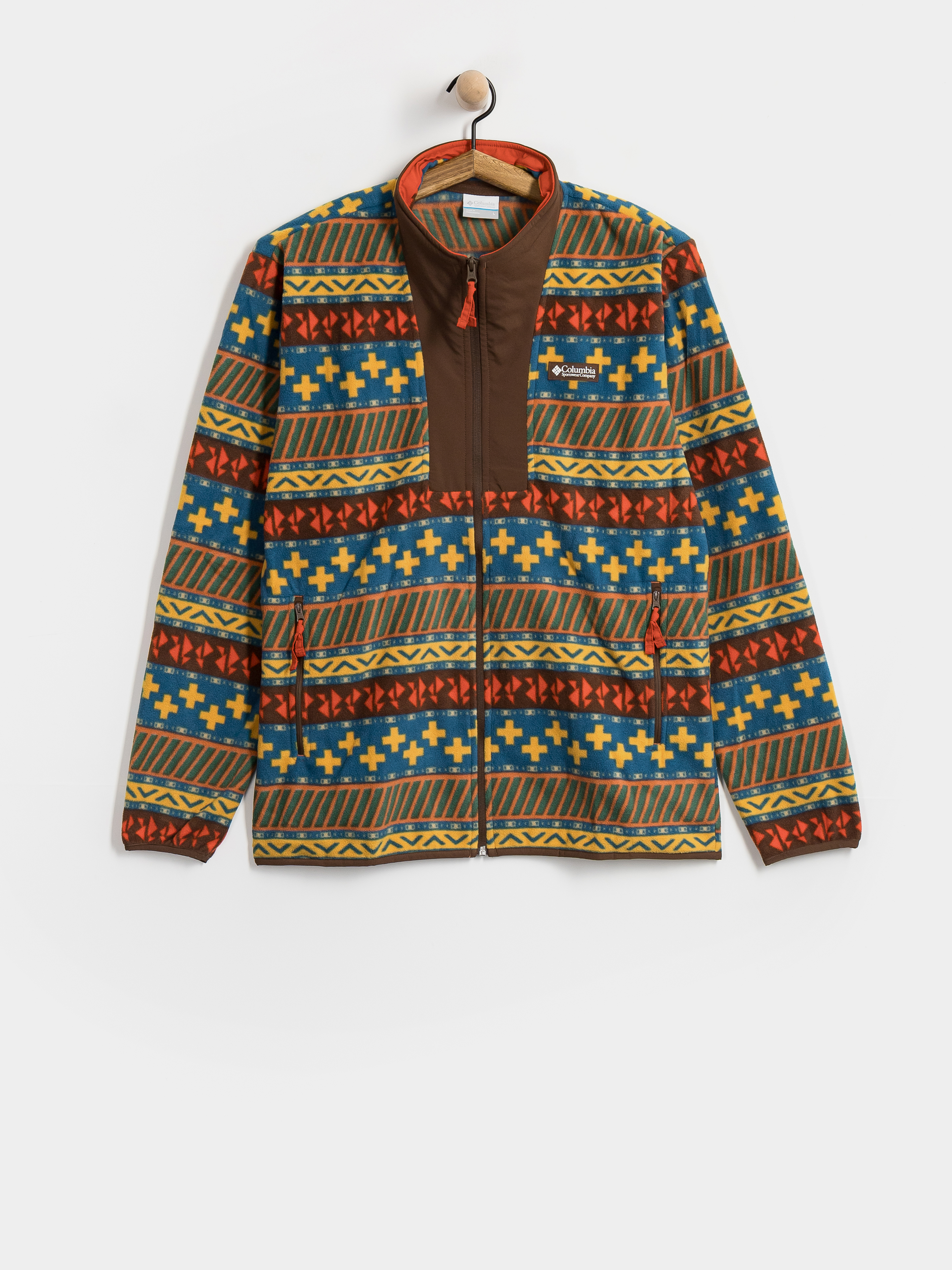Поларени суитшърт Columbia Sequoia Grove II Full Zip Printed (teak brown wiza)