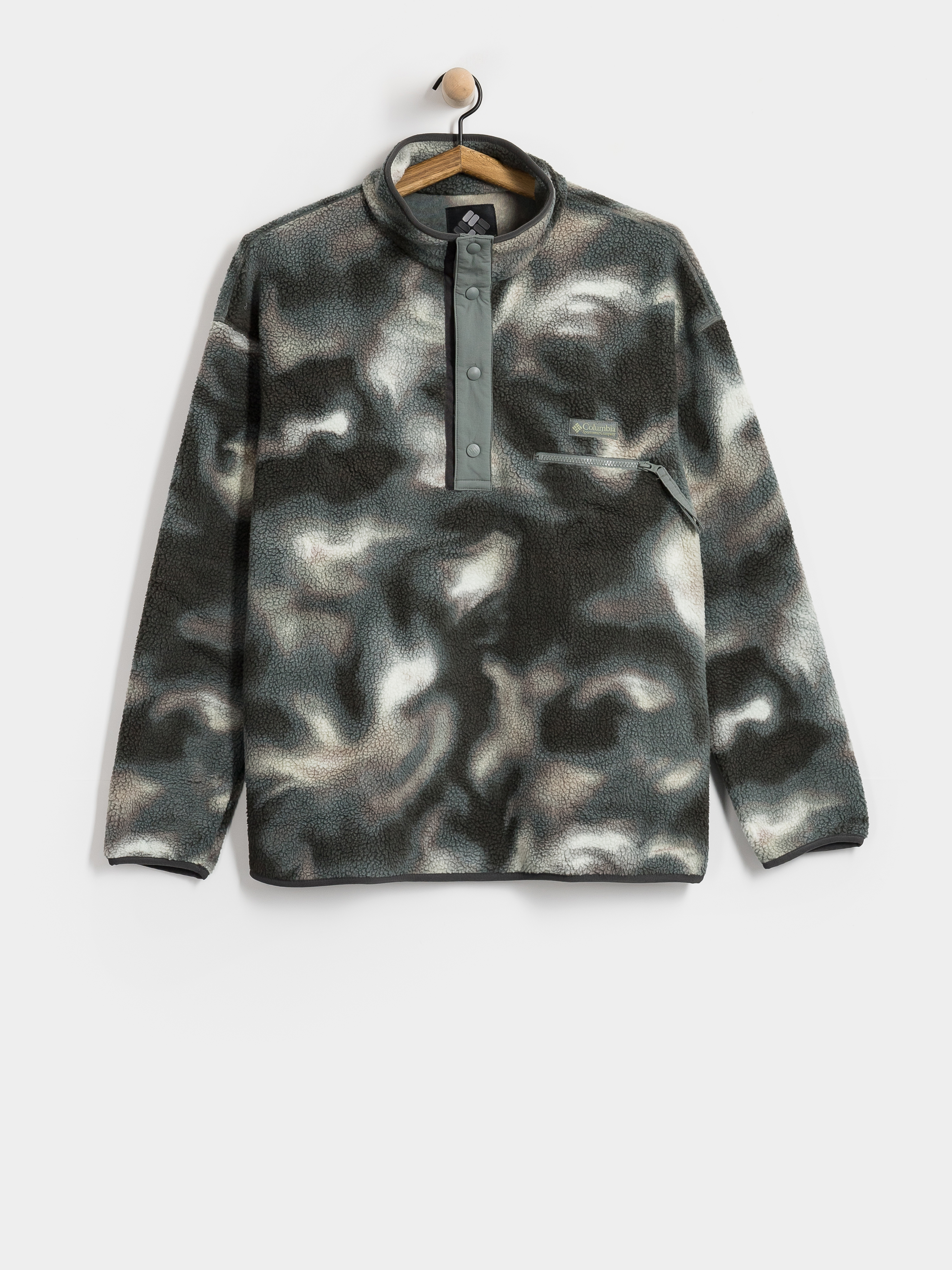 Мъжки Поларени суитшърт Columbia Helvetia II Printed Half Snap (sedona sage dye)