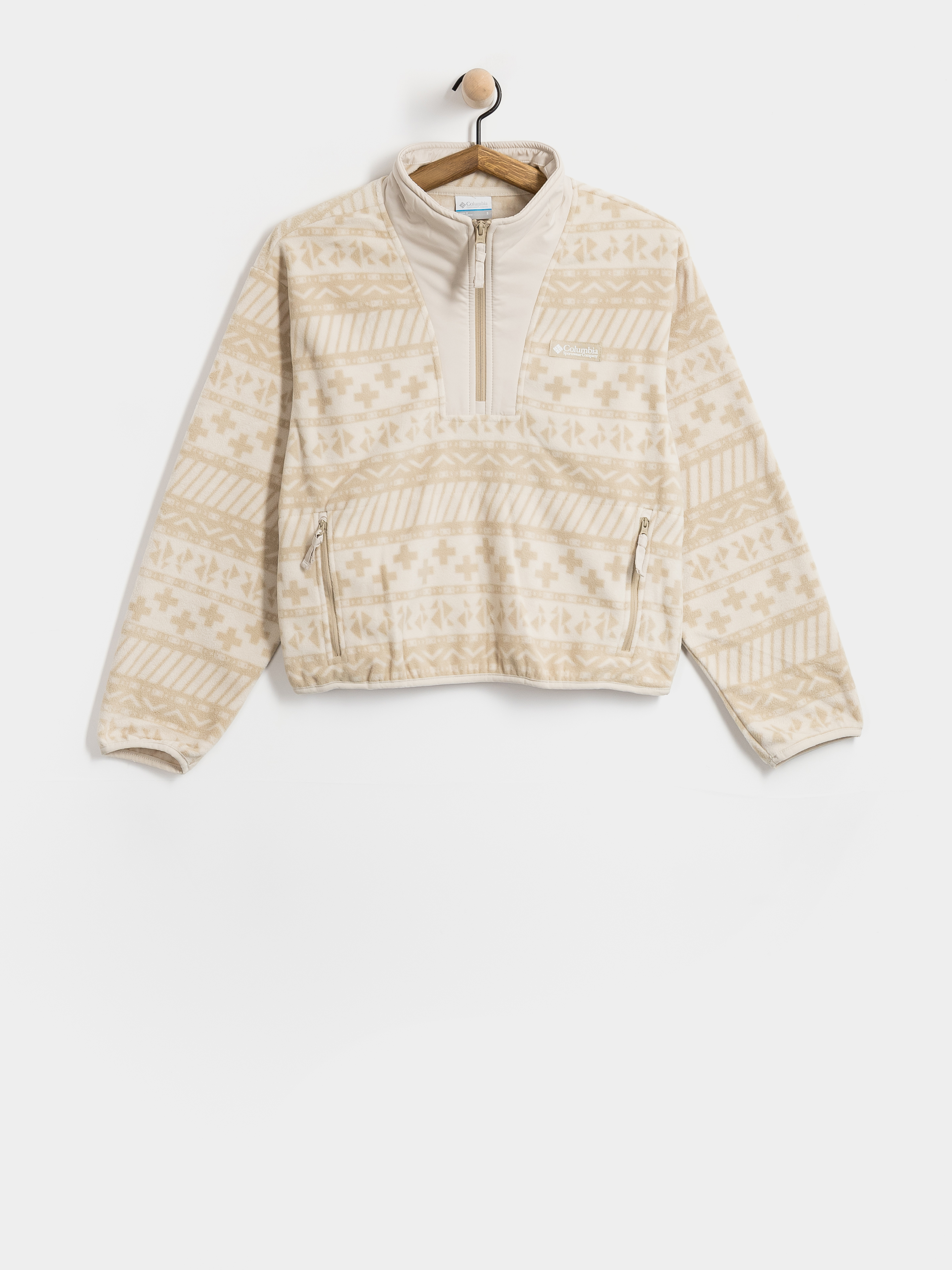 Поларени суитшърт Columbia Sequoia Grove II Printed Half Zip Wmn (ancient fossil)