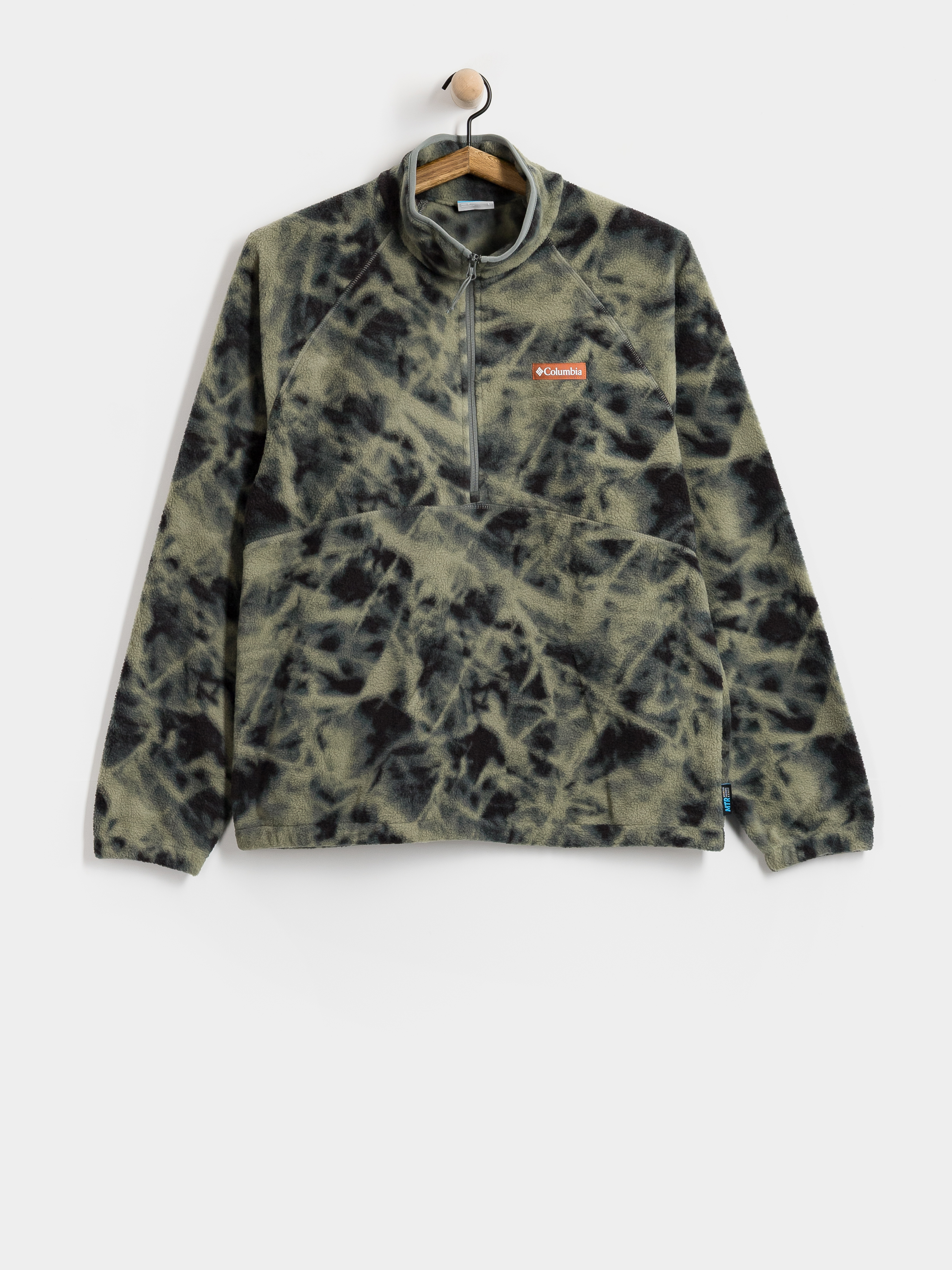 Мъжки Поларени суитшърт Columbia Timber Crest MTR Printed Half Zip (sedona sage/icypeaks)