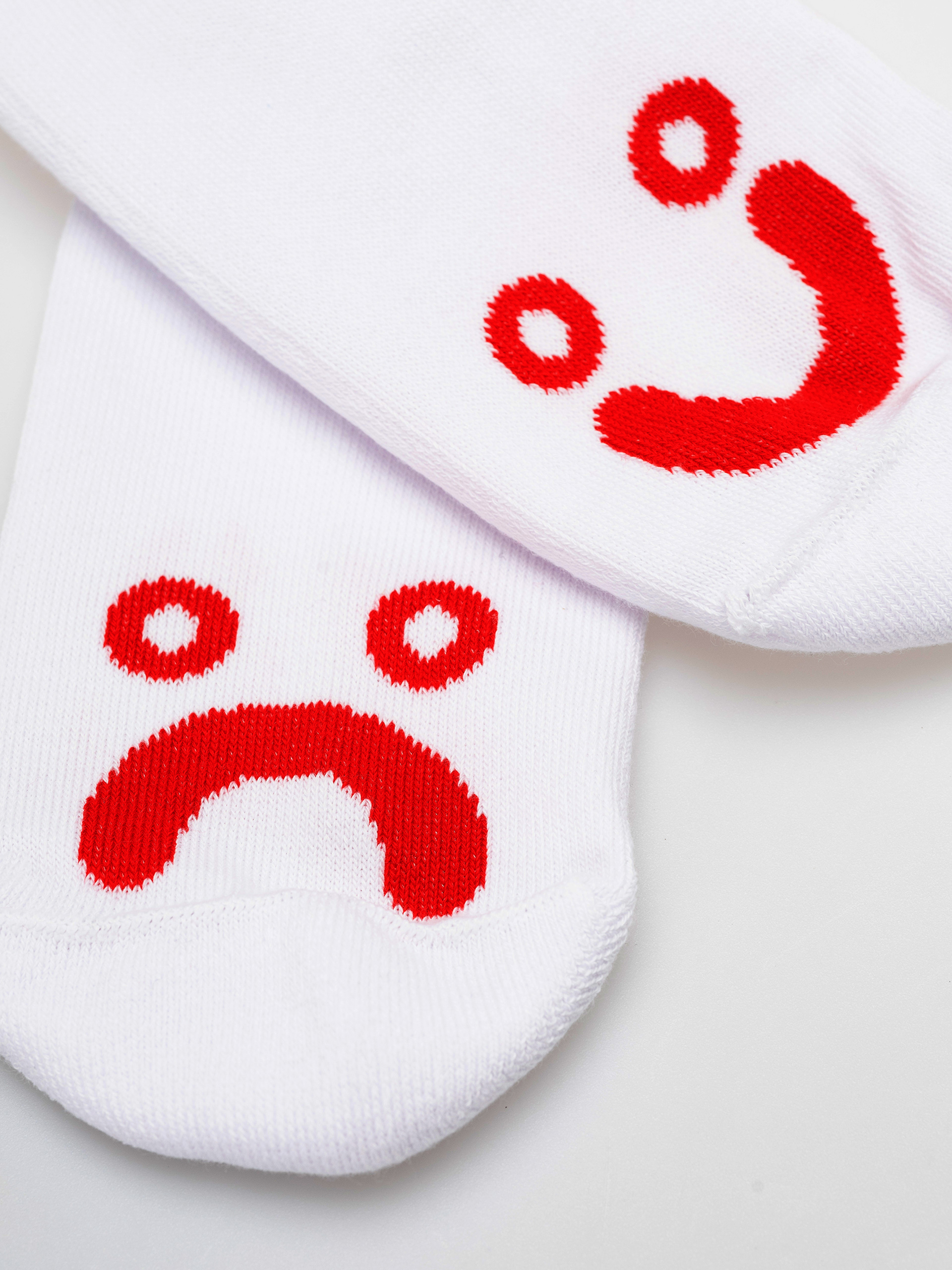 Чорапи Polar Skate Happy Sad (white/red)