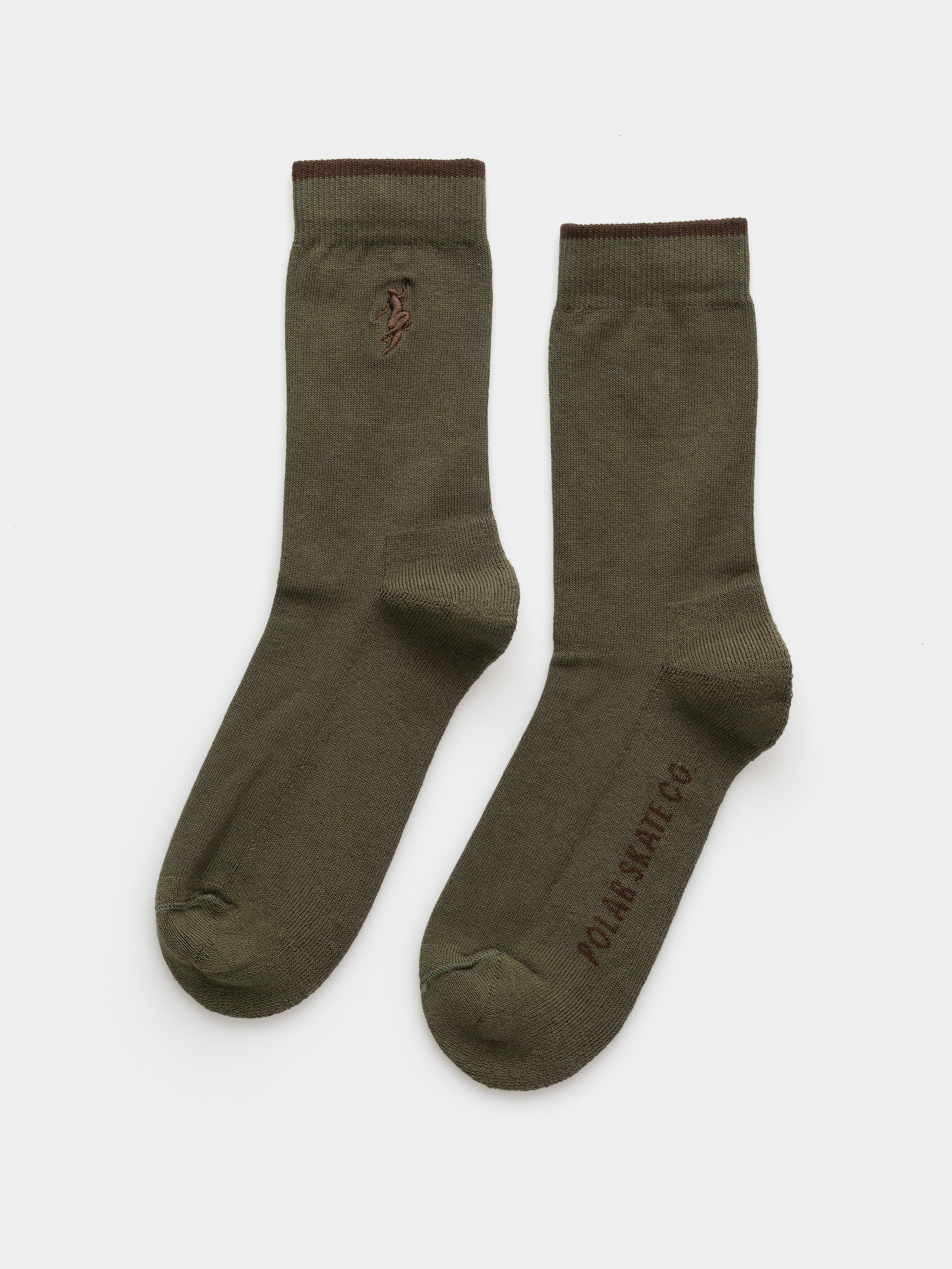 Чорапи Polar Skate No Complies Forever (army green/brown)