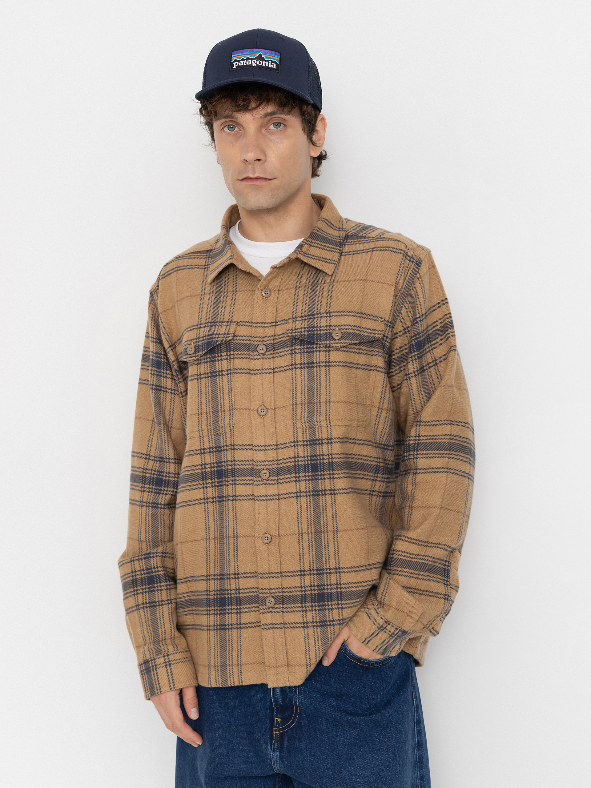 Риза Patagonia Fjord Flannel (dissolve slab khaki)