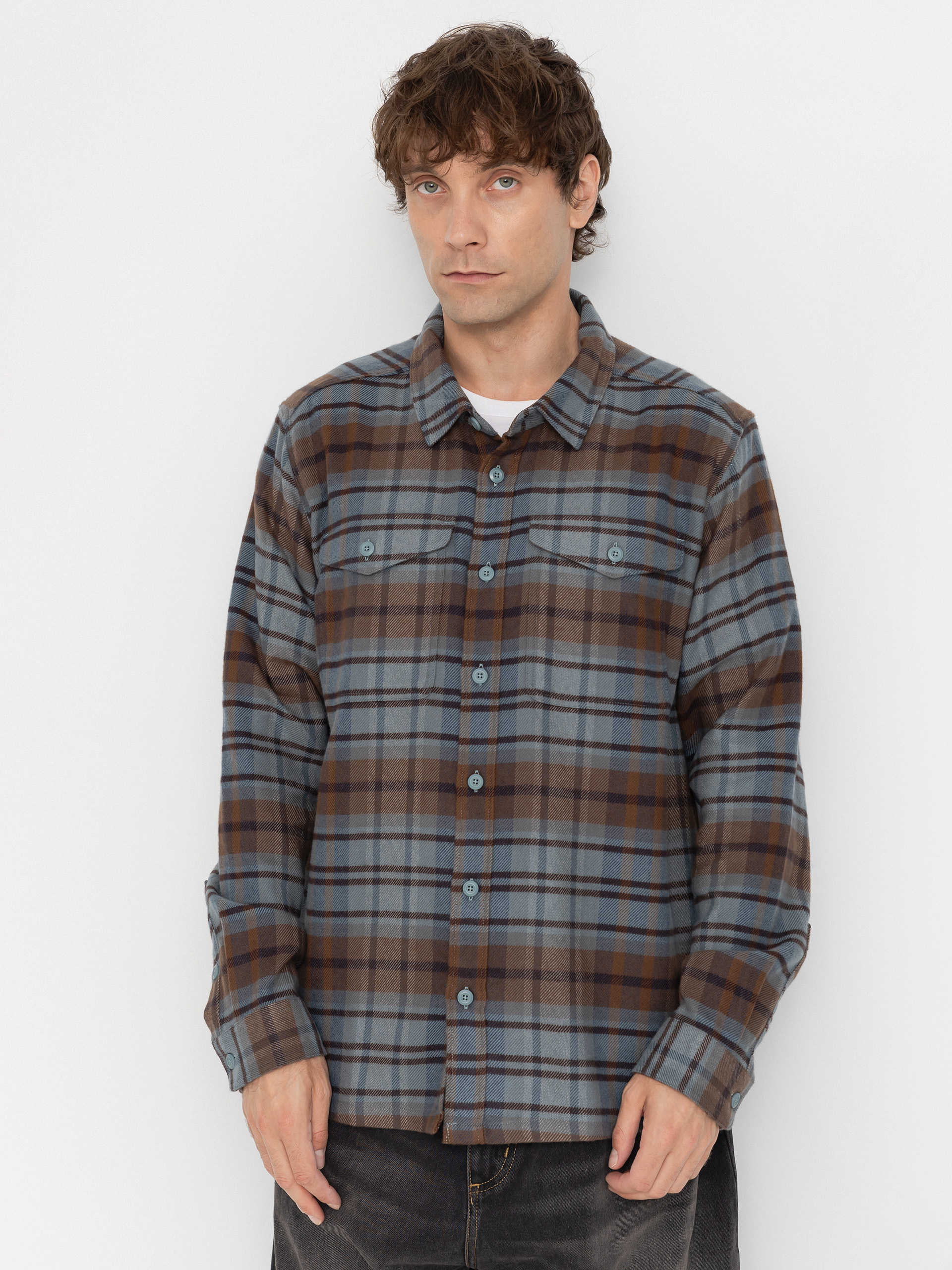 u0420u0438u0437u0430 Patagonia Fjord Flannel (rising storm blue sage)