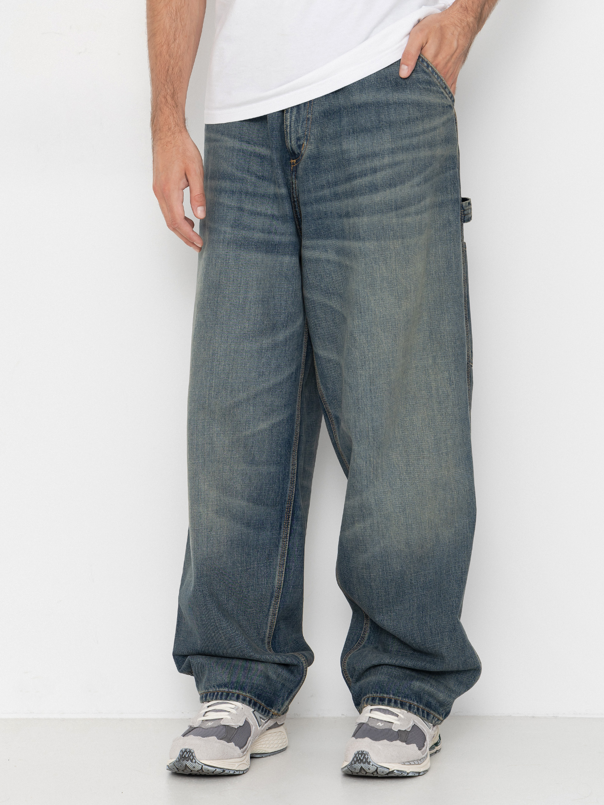 Панталони Carhartt WIP OG Single Knee (blue/worn used wash)
