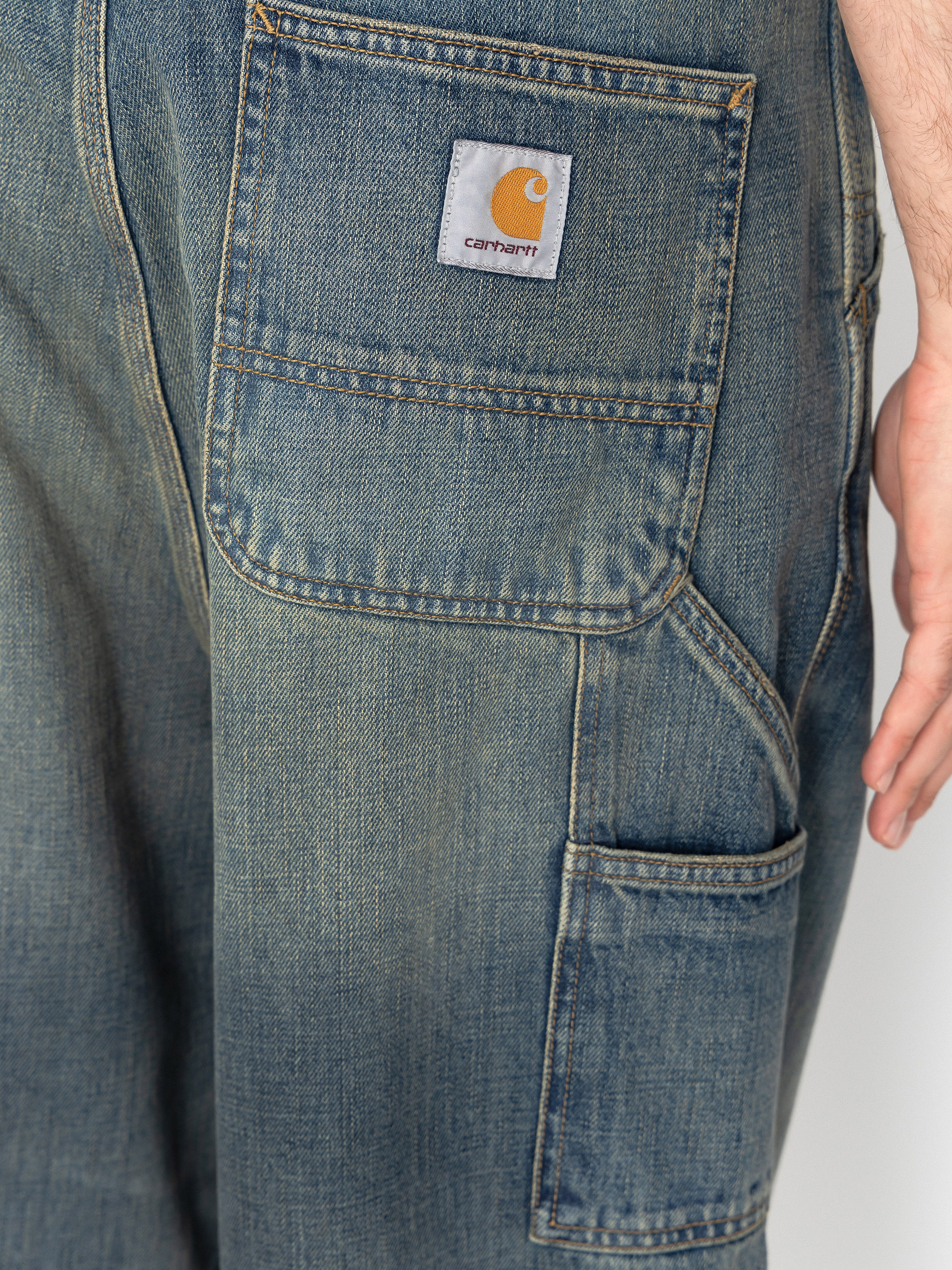 Панталони Carhartt WIP OG Single Knee (blue/worn used wash)