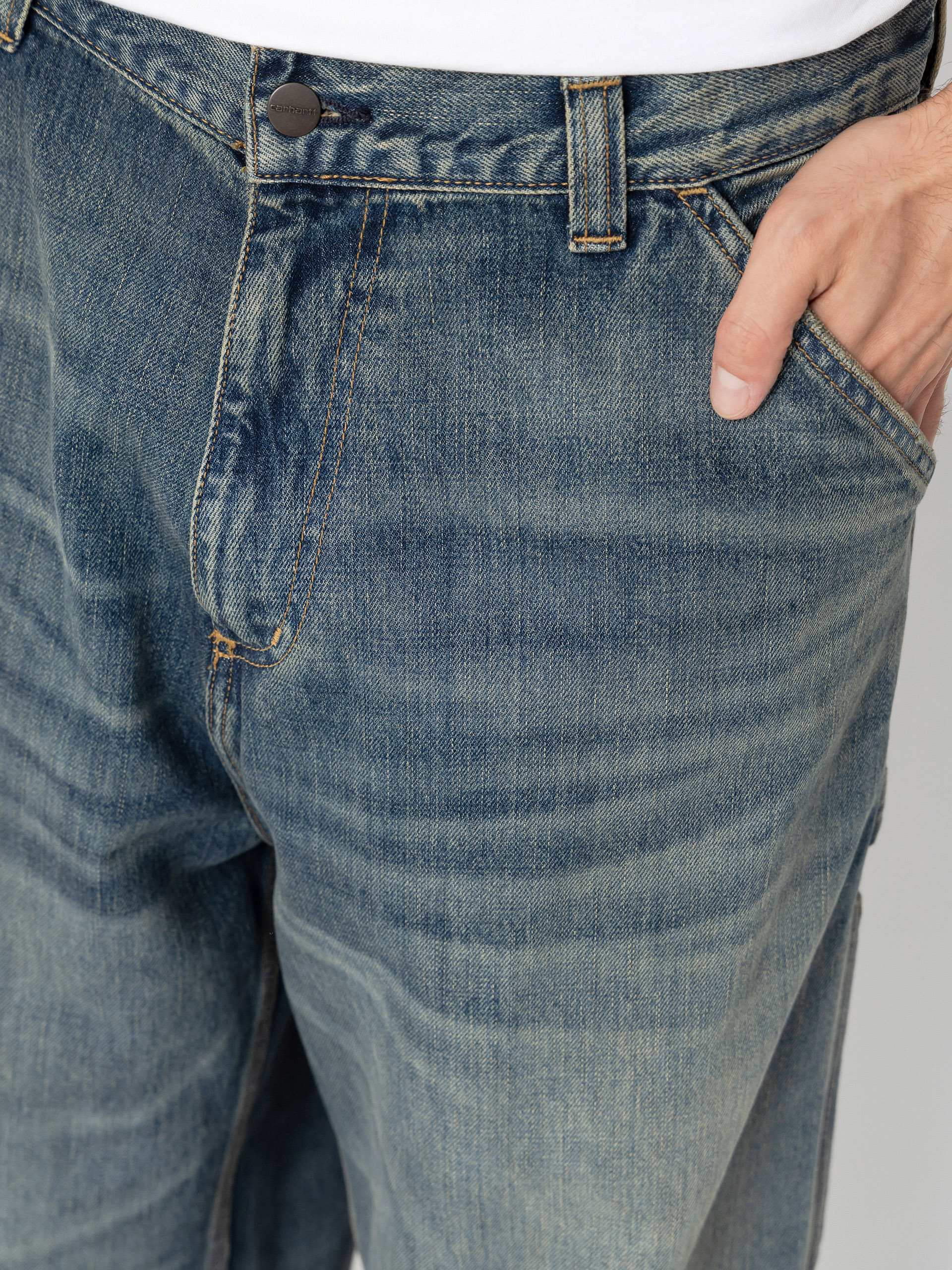 Панталони Carhartt WIP OG Single Knee (blue/worn used wash)